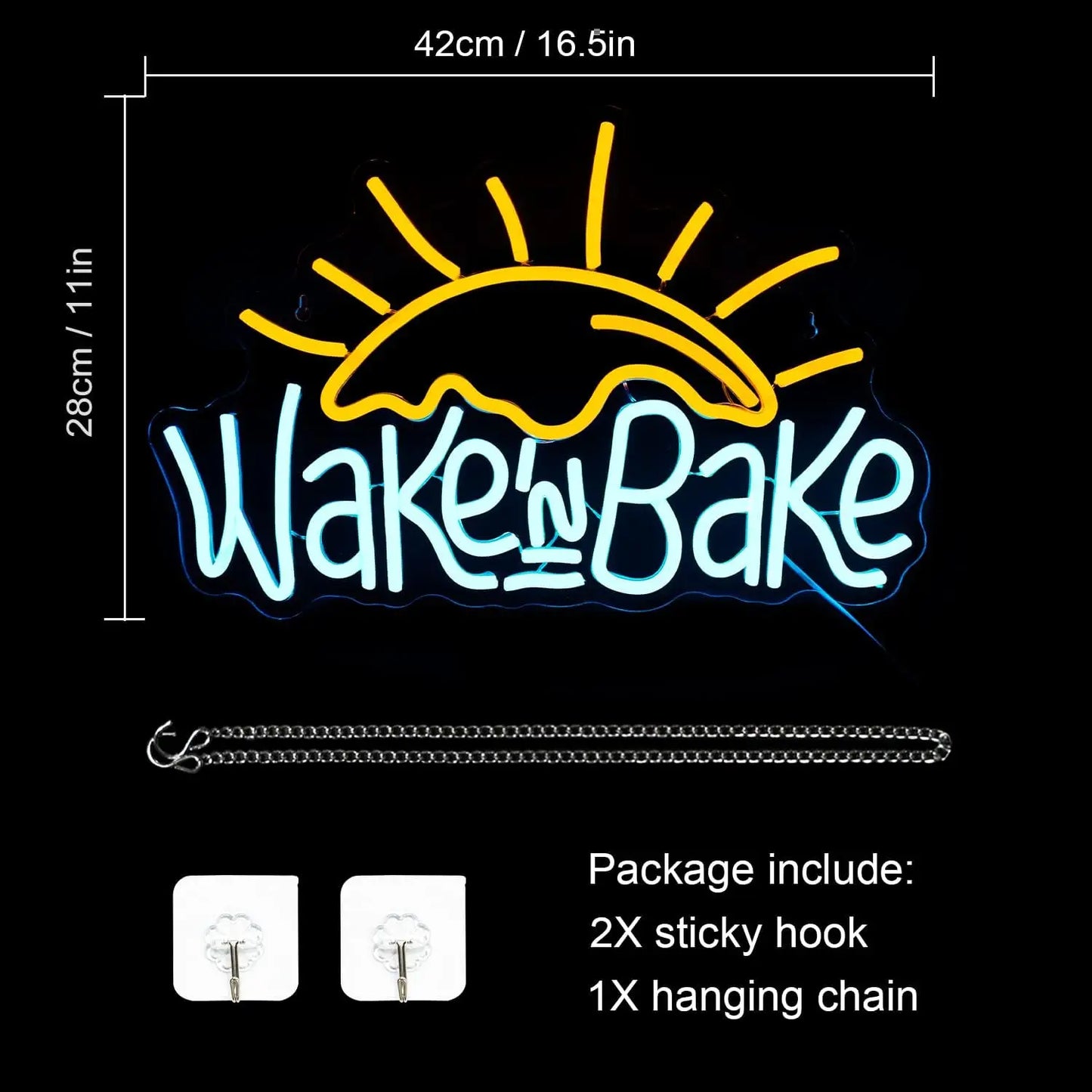 Wake in Bake 5V USB LED Leuchtschild - Preisgünstig
