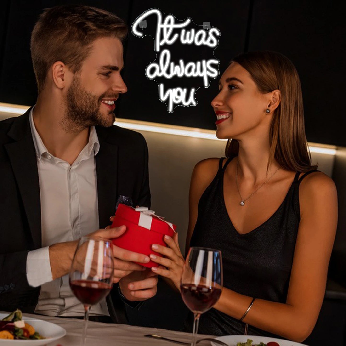 Es War Immer Du 5V USB LED Leuchtschild - Preisgünstig