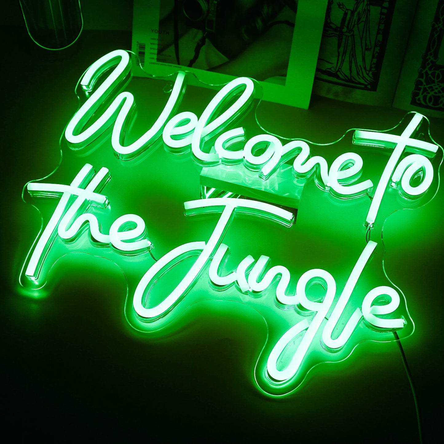 Willkommen im Dschungel 5V USB LED Neon Schild - Preiswert