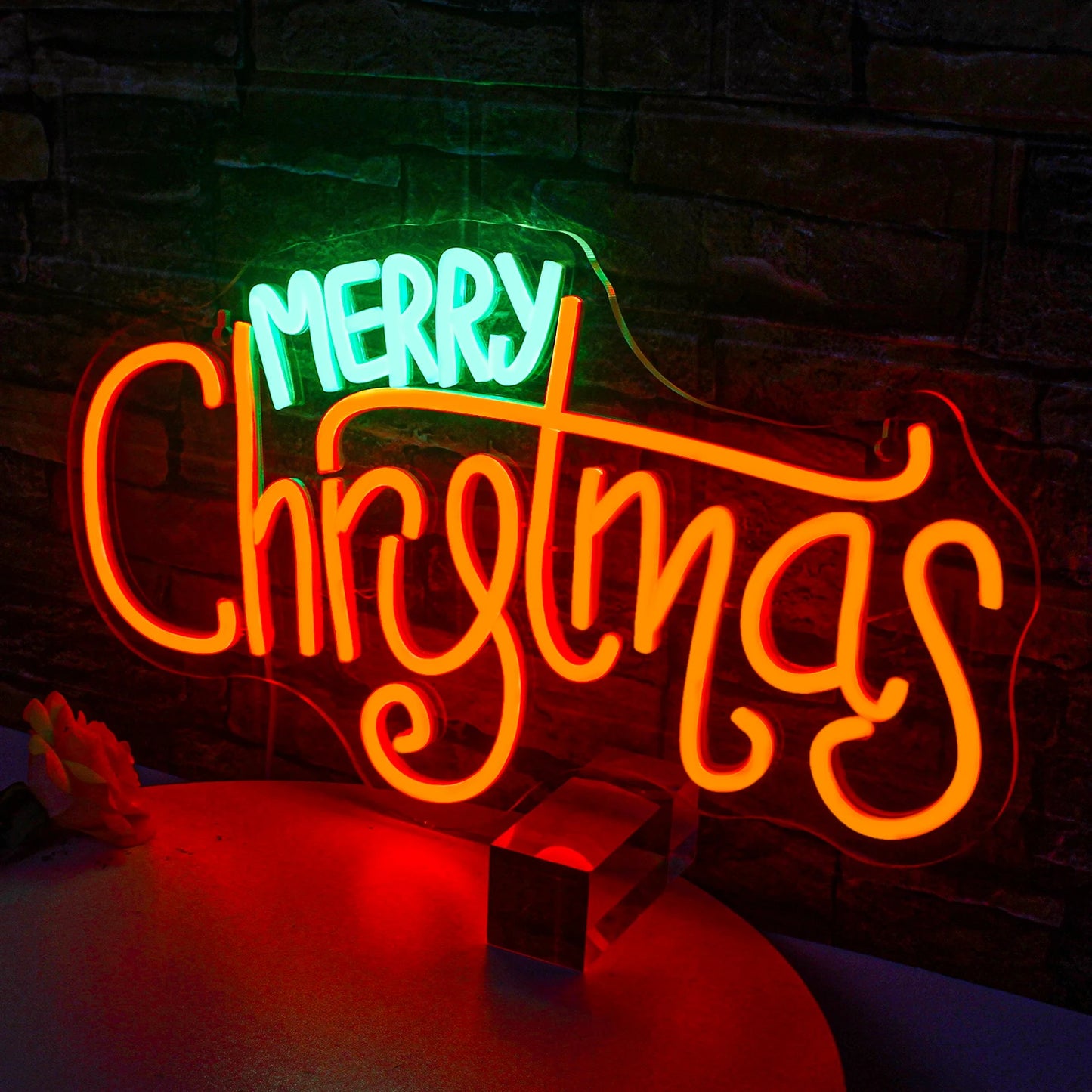 Frohe Weihnachten 5V USB LED Leuchtschild - Preiswert