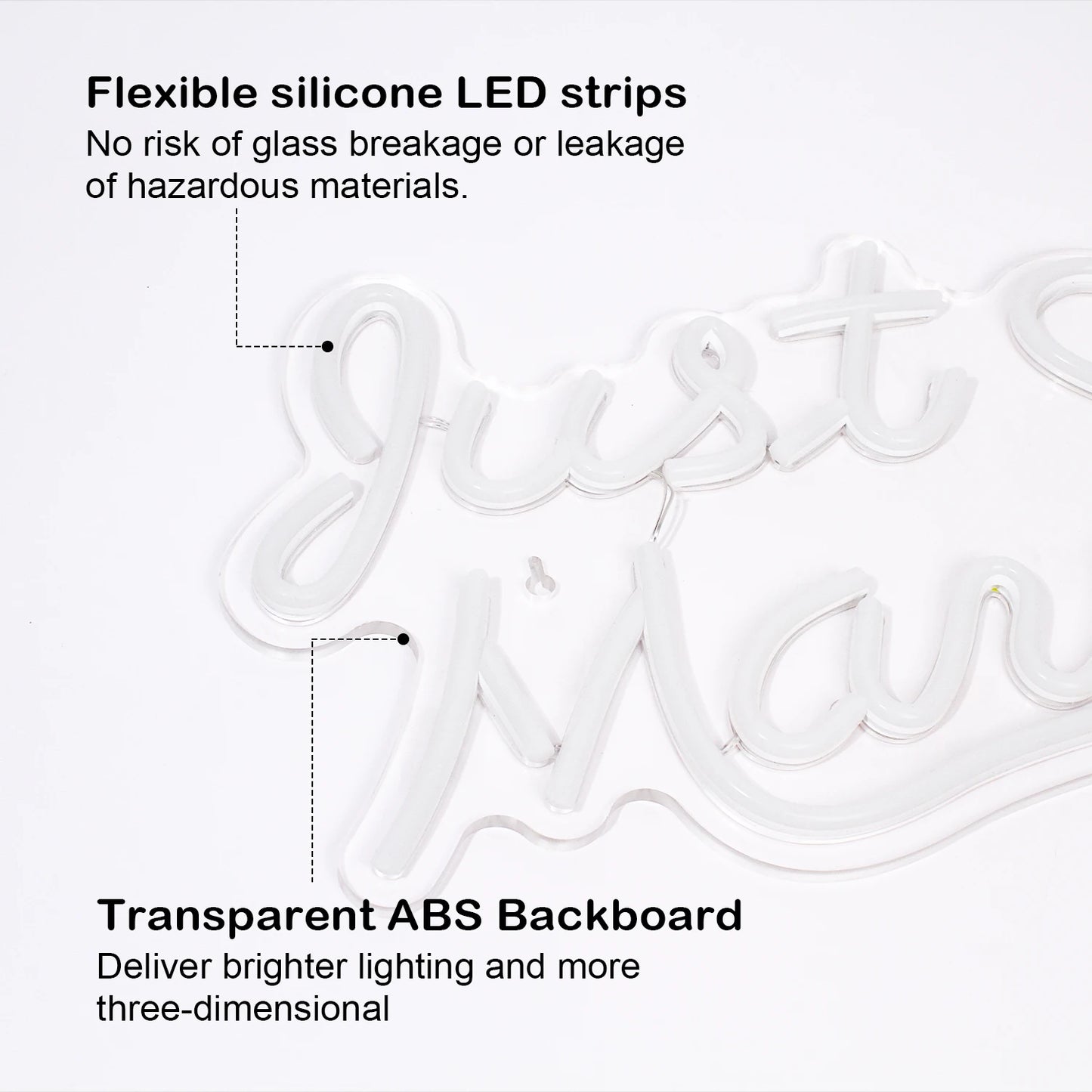 Just Married 5V USB LED Leuchtschild - Preiswert