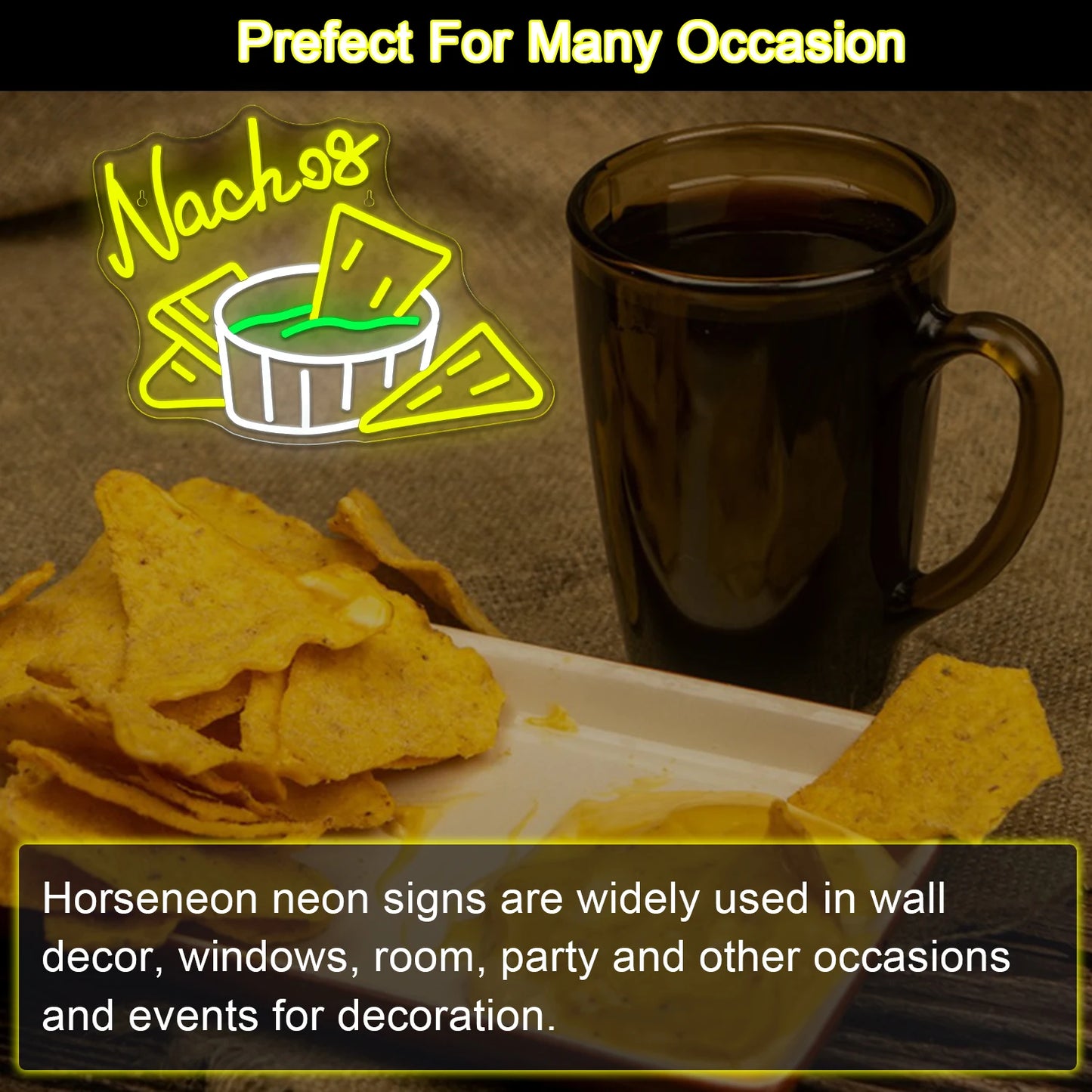 Nachos 5V USB LED Leuchtschild - Preisgünstig
