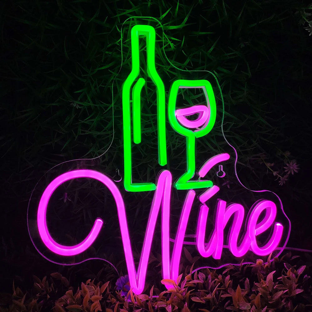 Rotwein 5V USB LED Leuchtschild - Preisgünstig