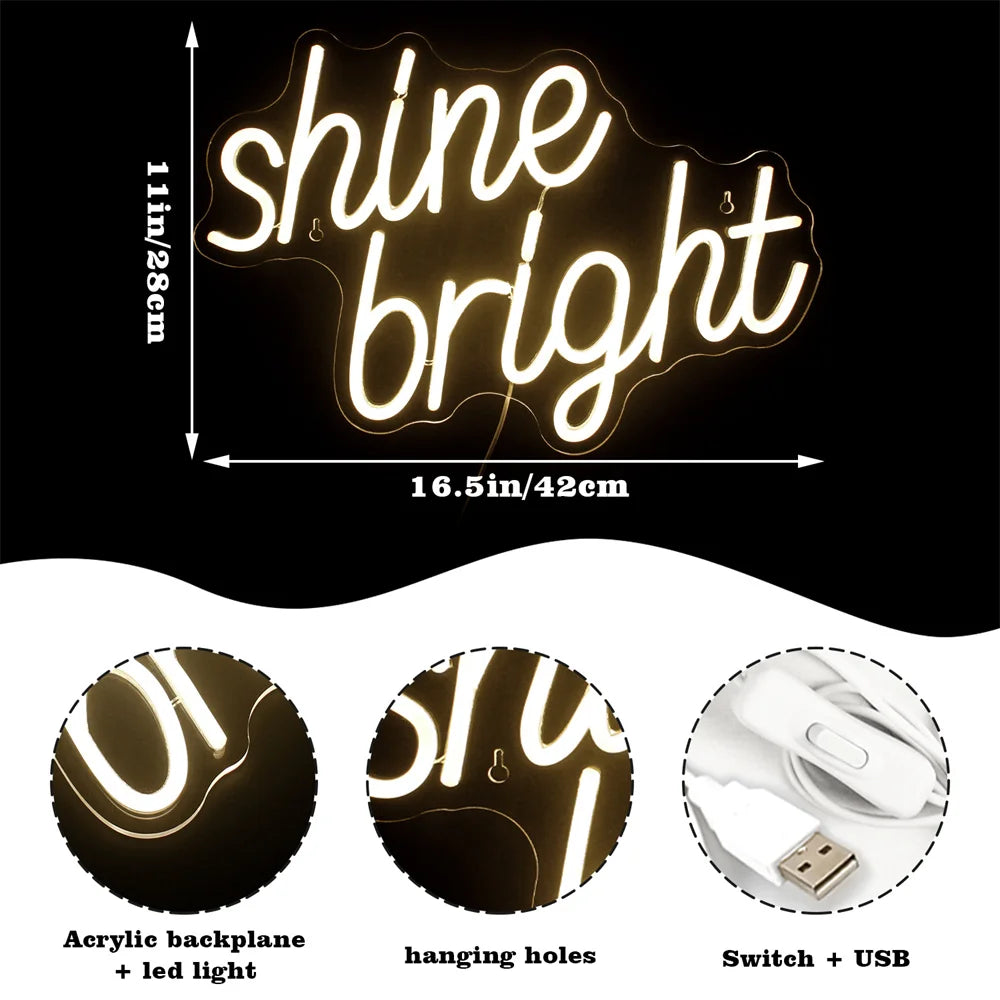 Shine Bright 5V USB LED Neon Schild - Preisgünstig