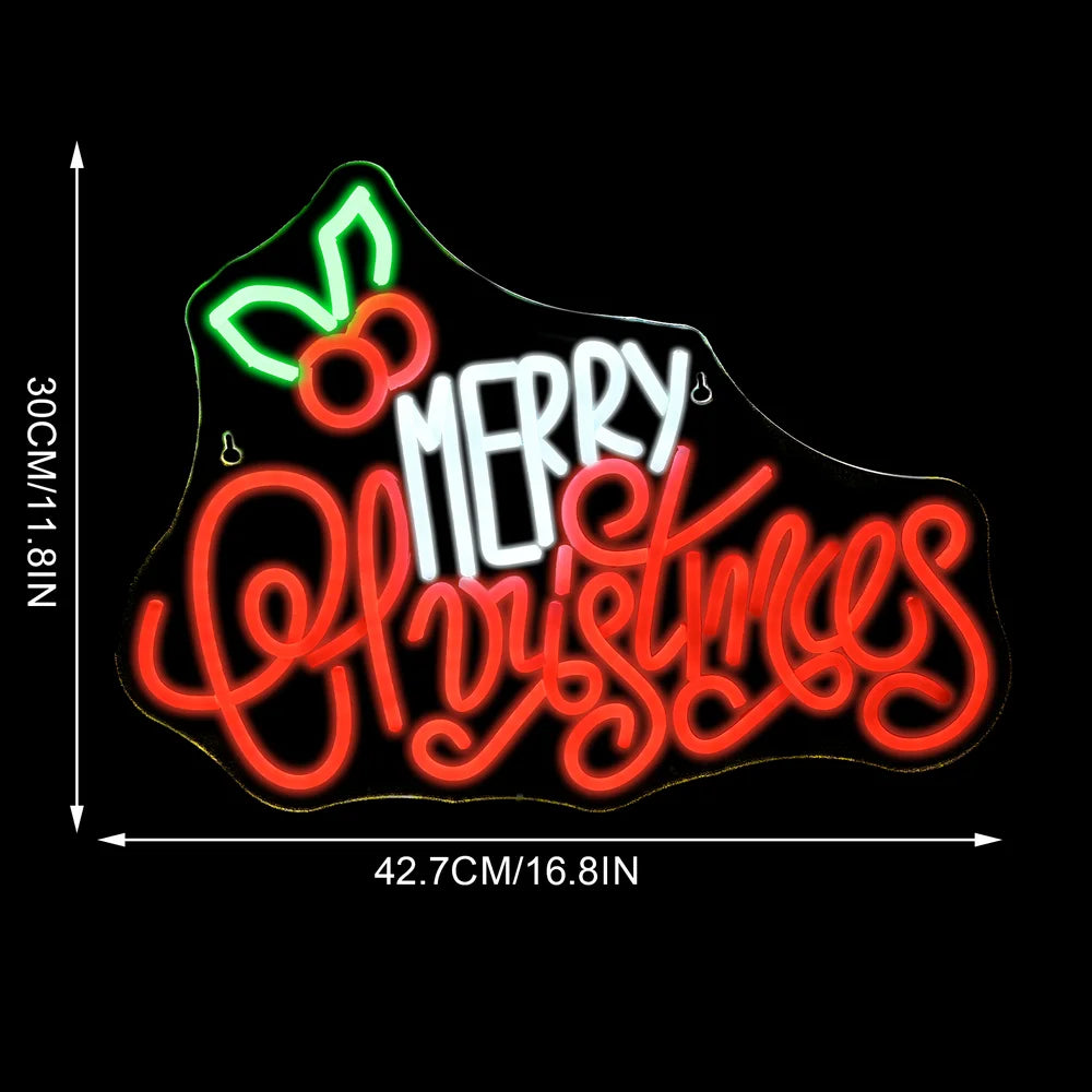 Merry Christmas 5V USB LED Leuchtschild - Preisgünstig