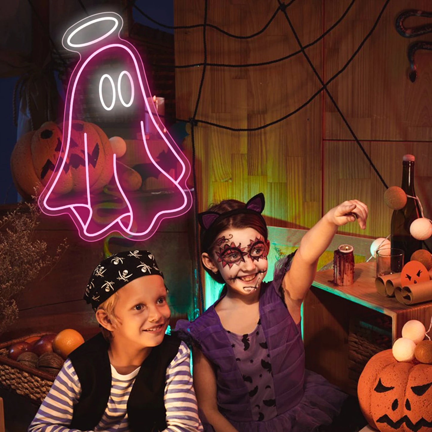 Ghost 5V USB LED Leuchtschild - Preisgünstig