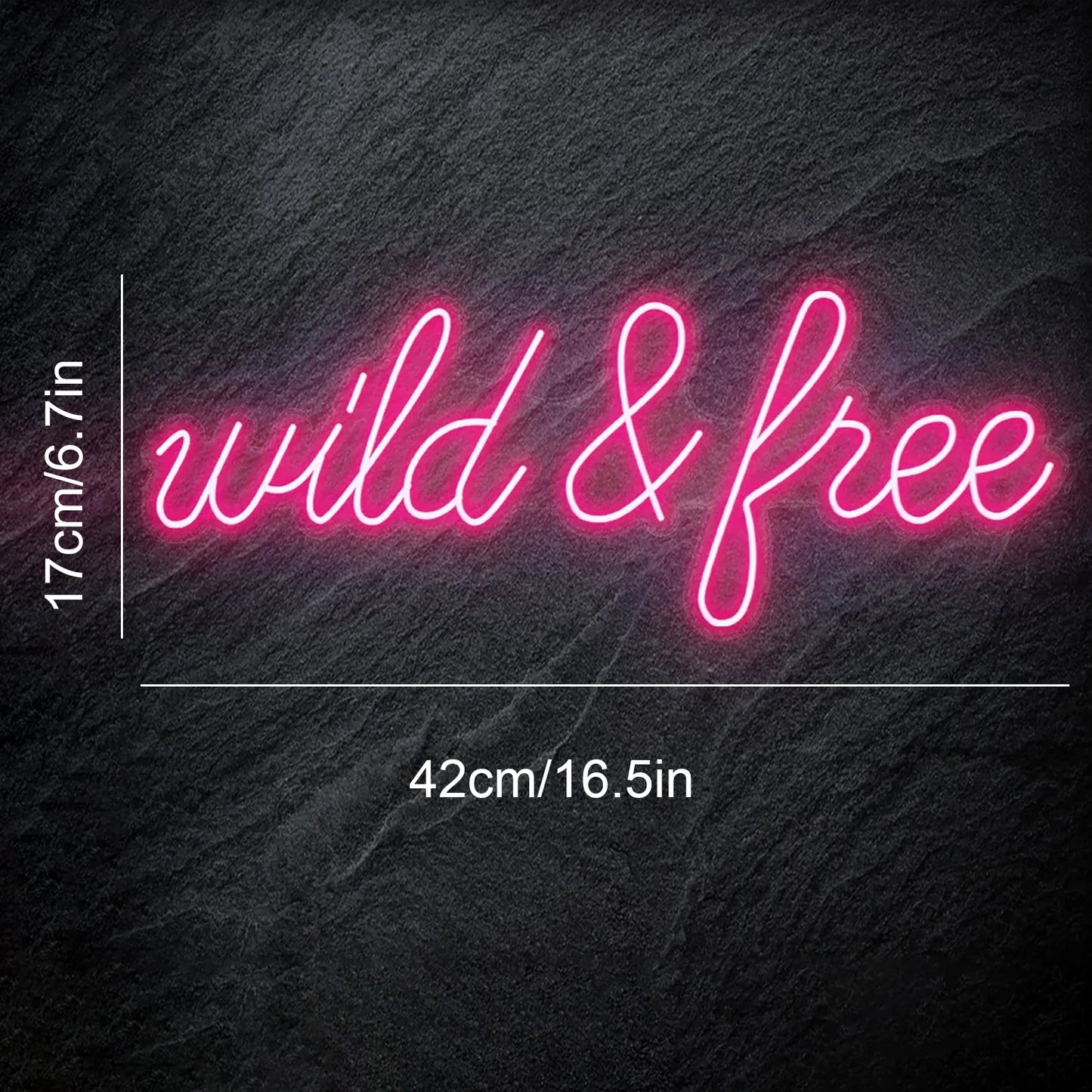 Wild & Free 5V USB LED Neon Schild - Kostenfreundlich