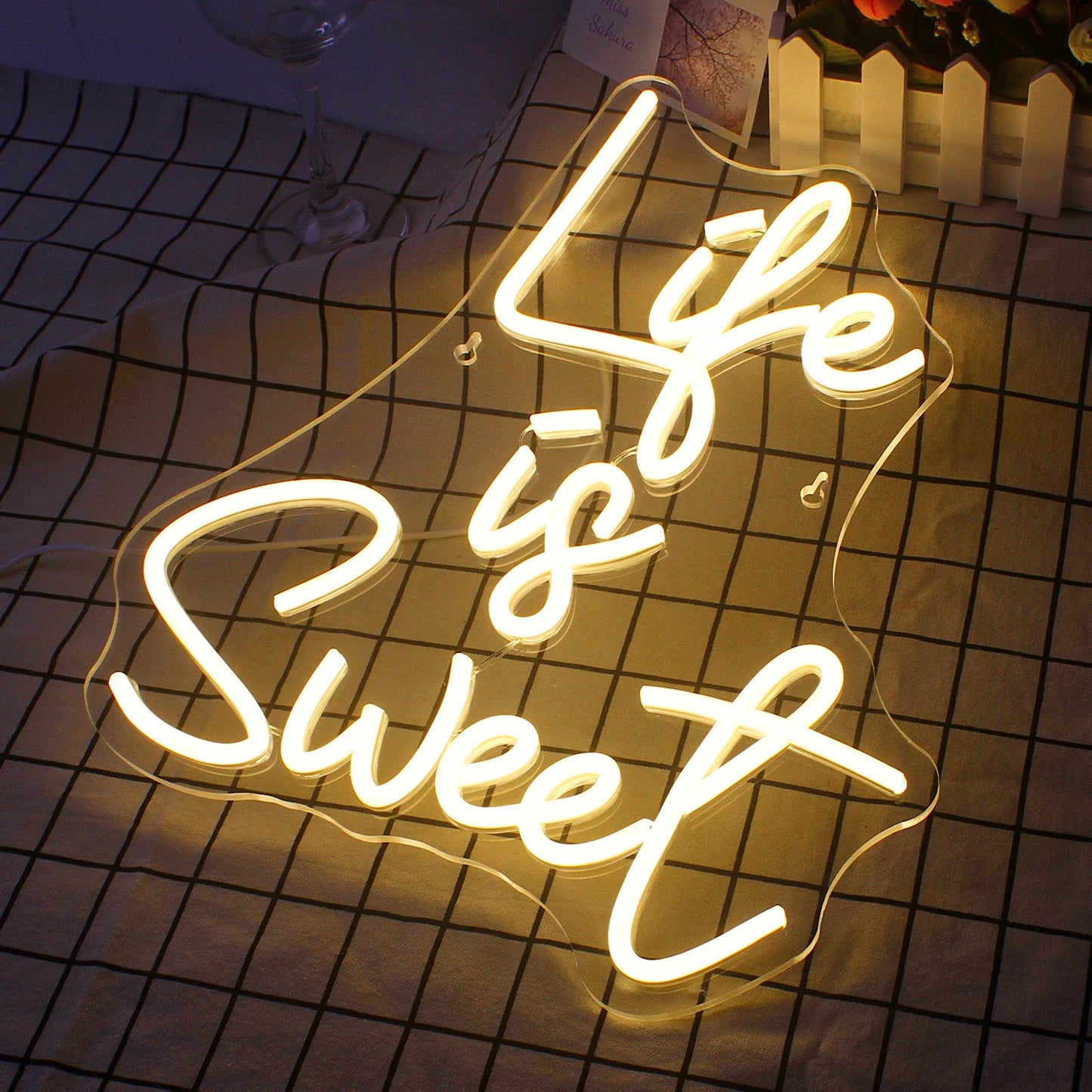 Life is Sweet 5V USB LED Leuchtschild - Kostengünstig