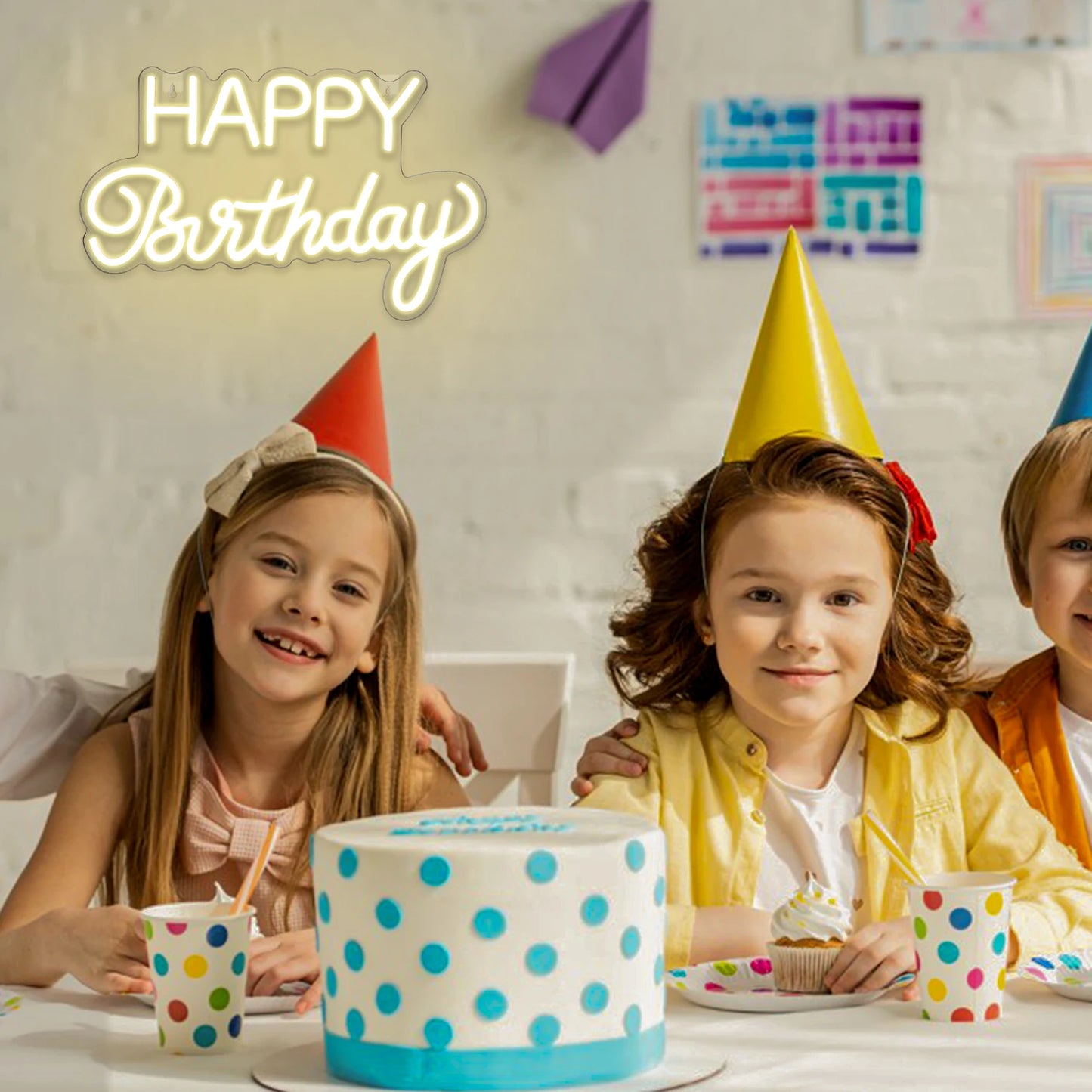 Happy Birthday 5V USB LED Leuchtschild - Preisgünstig