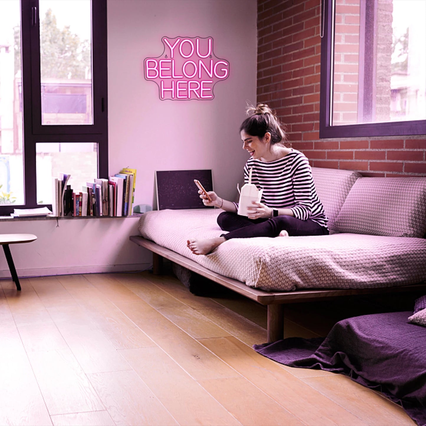 Du Gehörst Hierher 5V USB LED Neon Schild - Preisgünstig