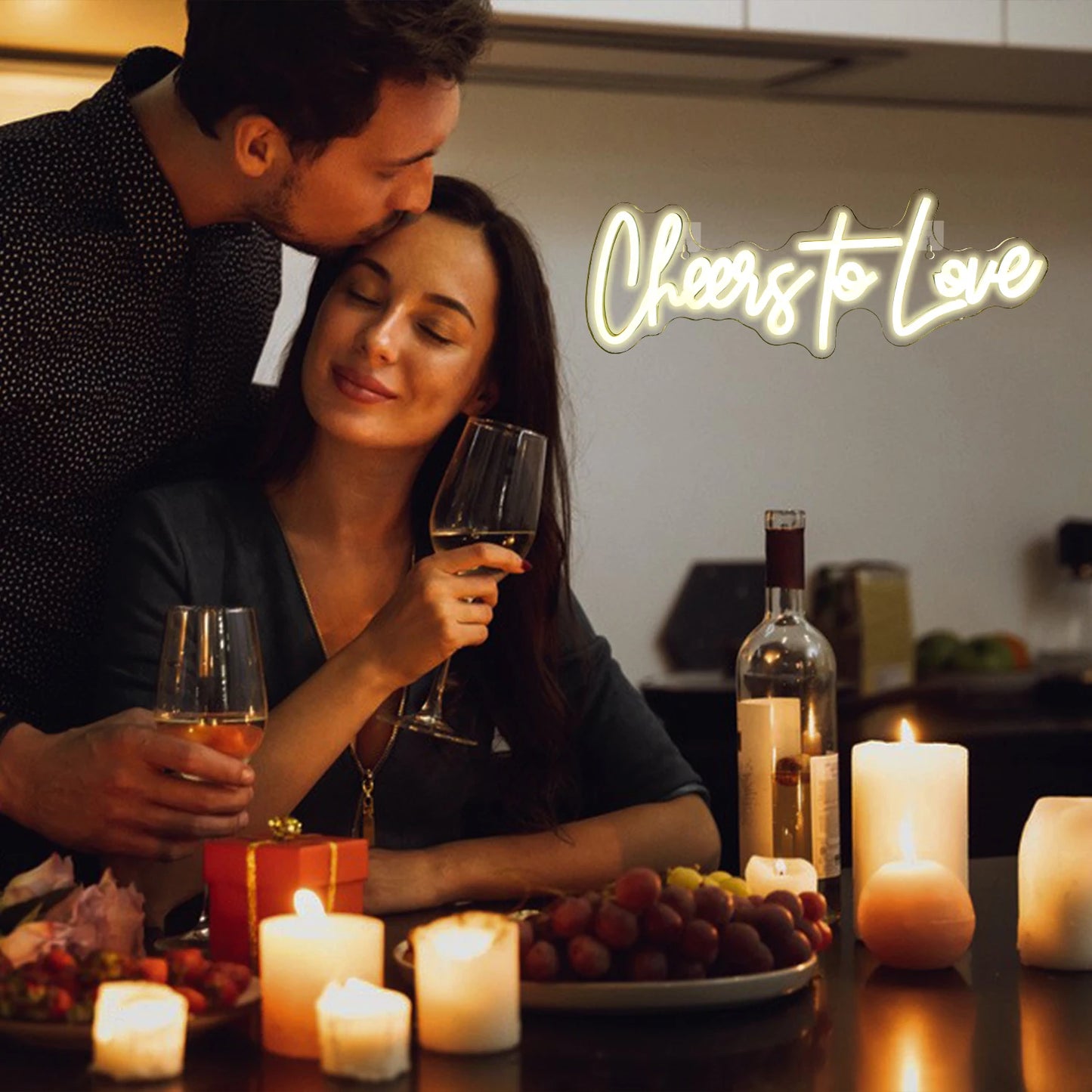 Prost auf die Liebe 5V USB LED Leuchtschild - Preisgünstig