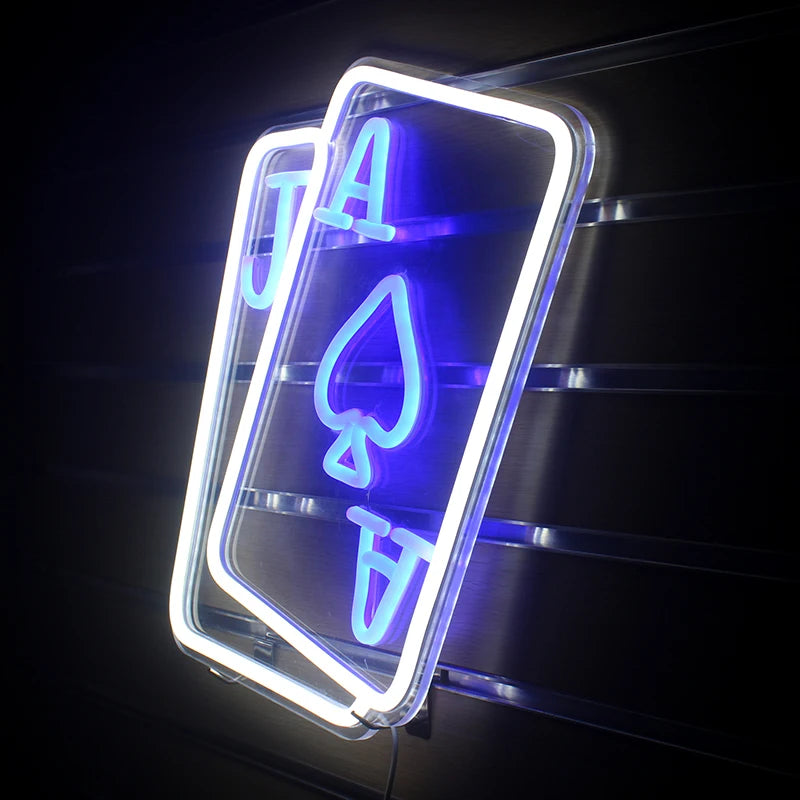 Poker 5V USB LED Leuchtschild - Budgetfreundlich