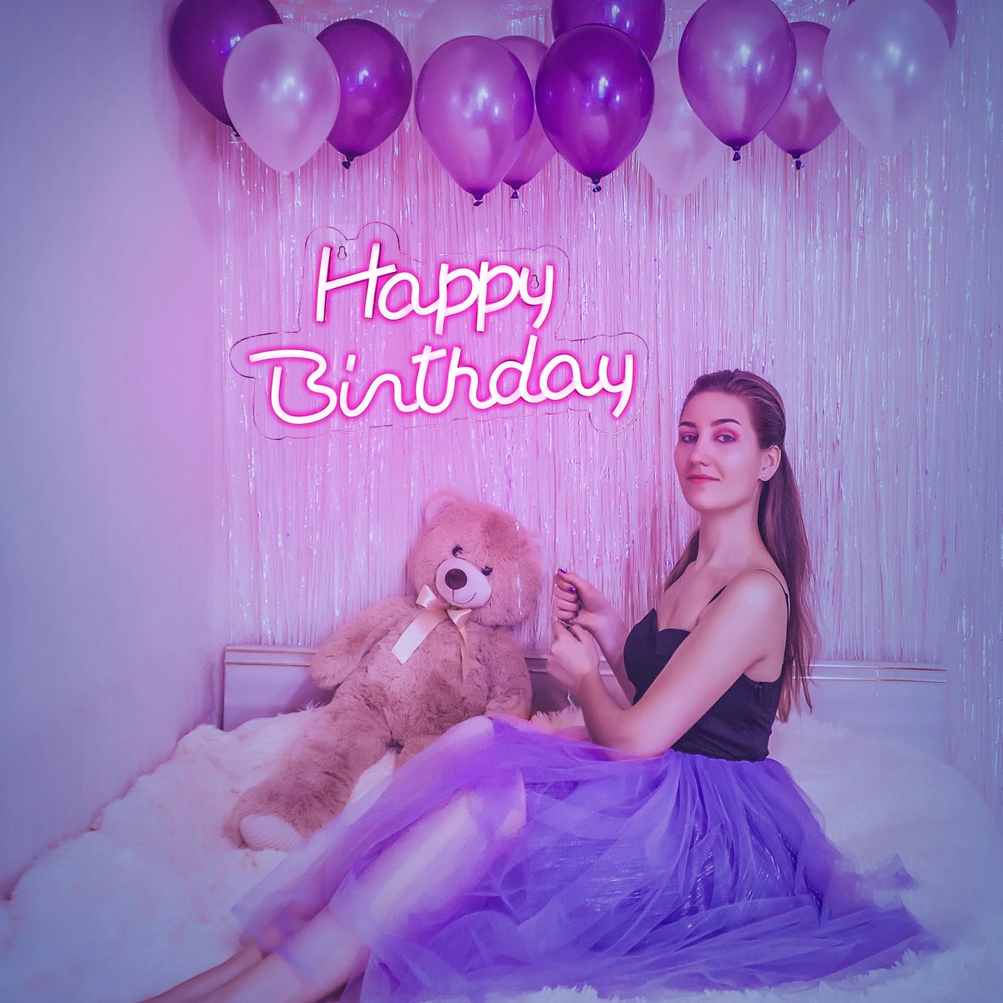 Happy Birthday 5V USB LED Leuchtschild - Preisgünstig