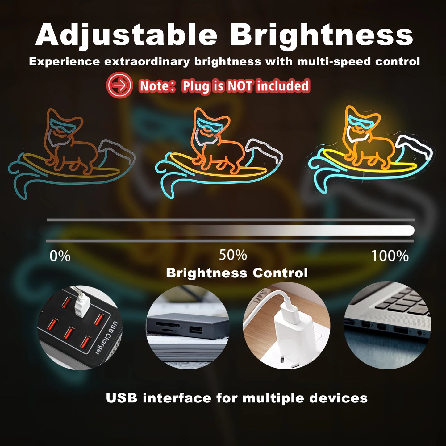 Neon Schilder: Haustierbedarf Dimmbarer Corgi Hund 5V USB LED Neon Schild - Preiswert