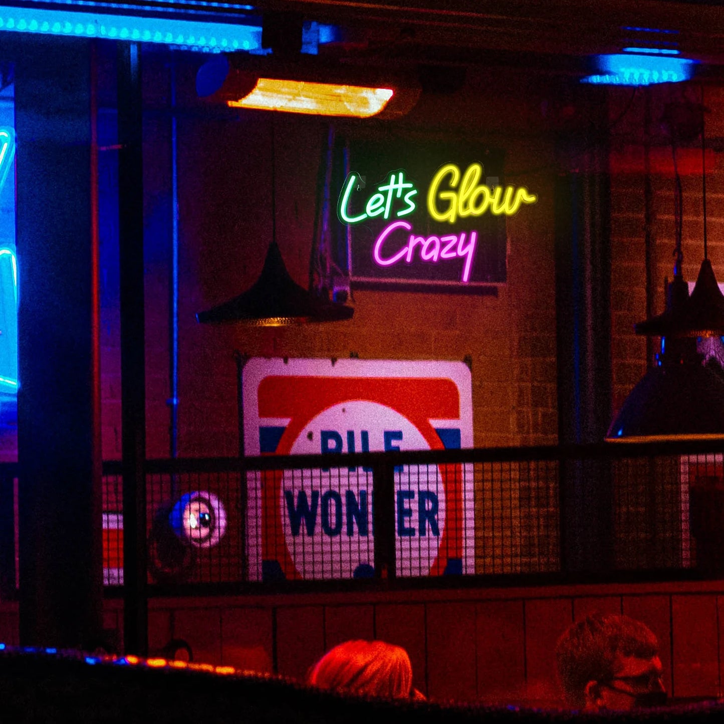 Let's Glow Crazy 5V USB LED Leuchtschild - Preisgünstig