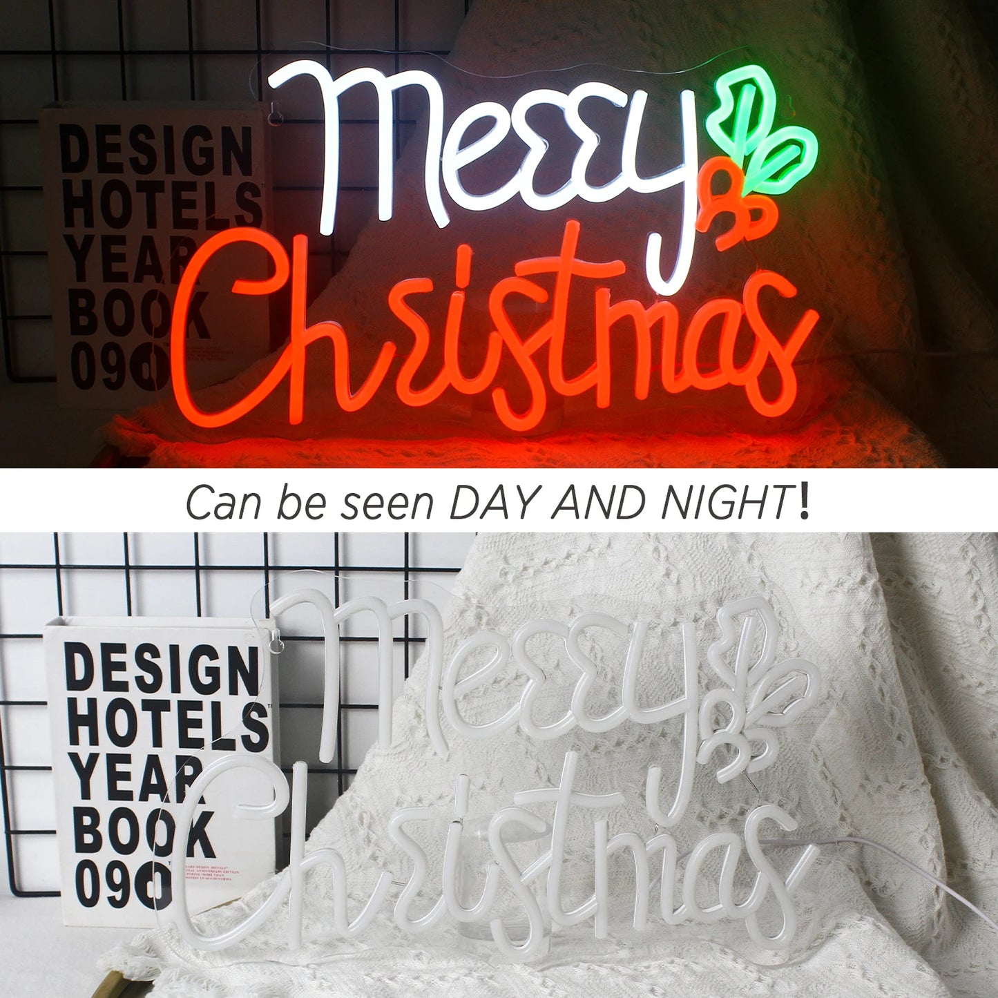 Merry Christmas 5V USB LED Leuchtschild - Preiswert