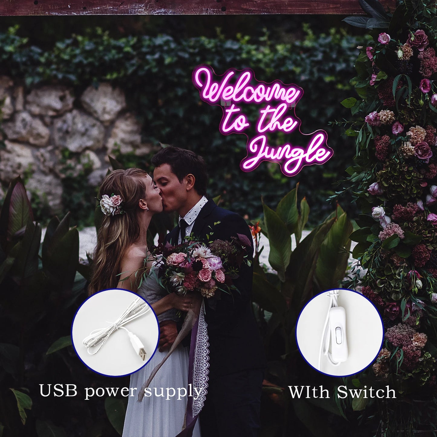 Welcome to the Jungle 5V USB LED Neon Schild - Preisgünstig