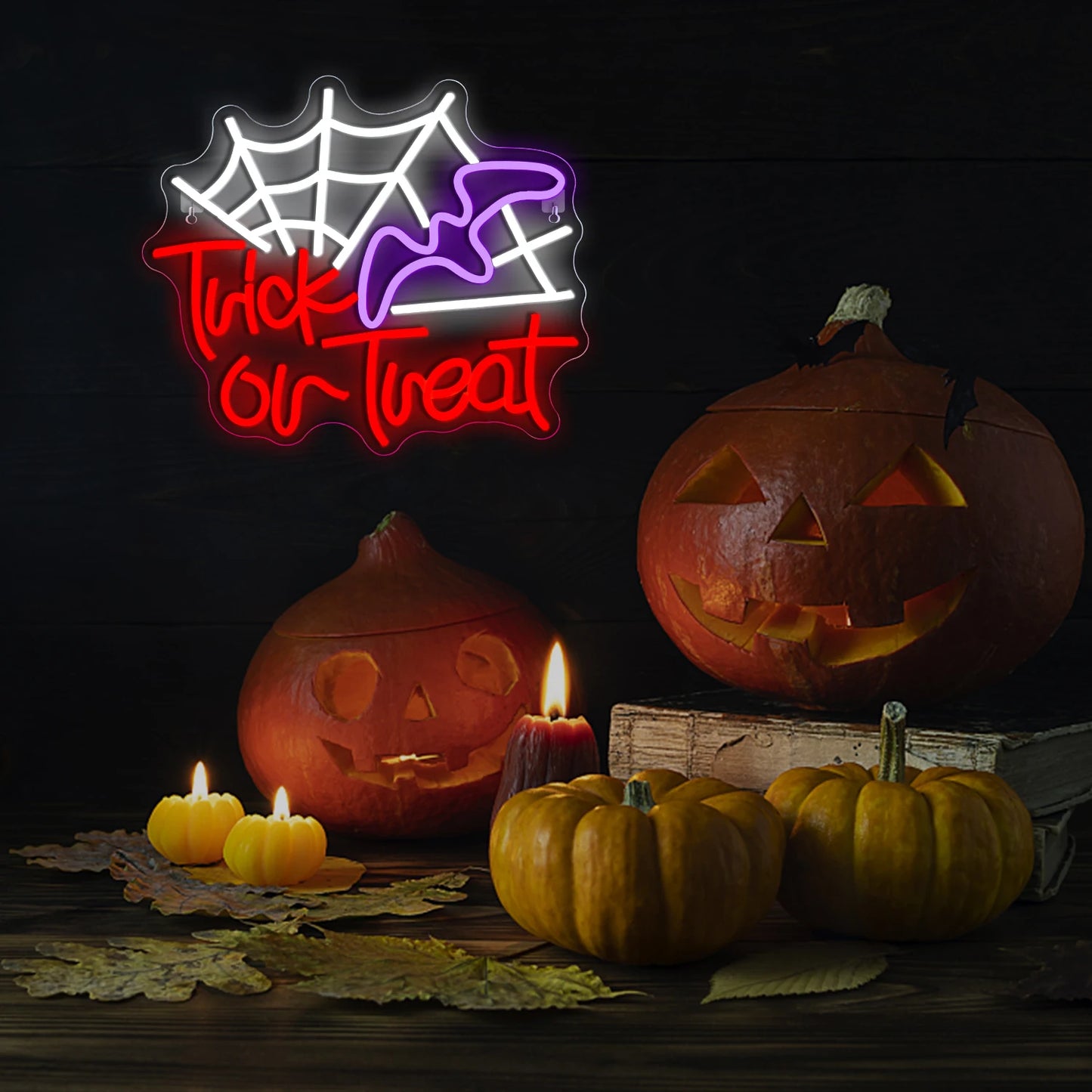 Trick or Treat Halloween 5V USB LED Leuchtschild - Preisgünstig