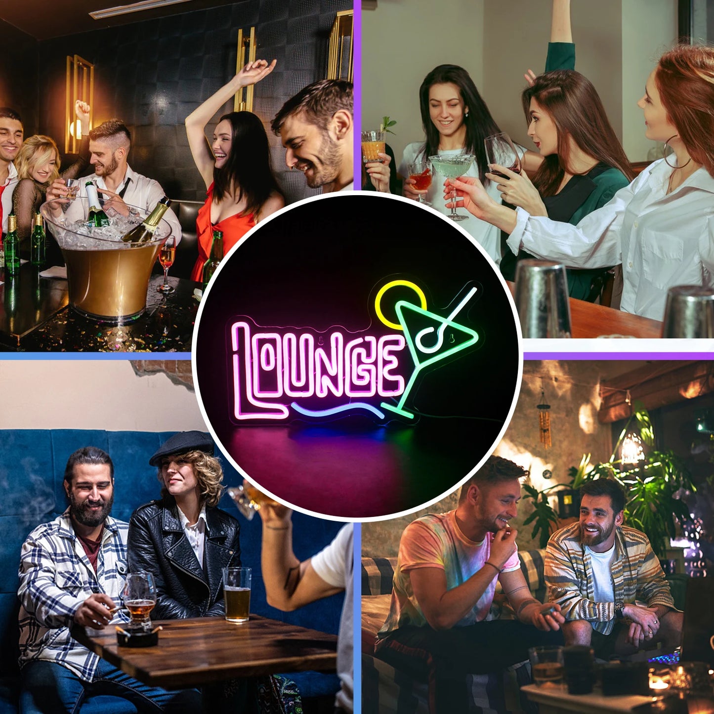 Cocktails Lounge 5V USB LED Neon Schild - Preisgünstig