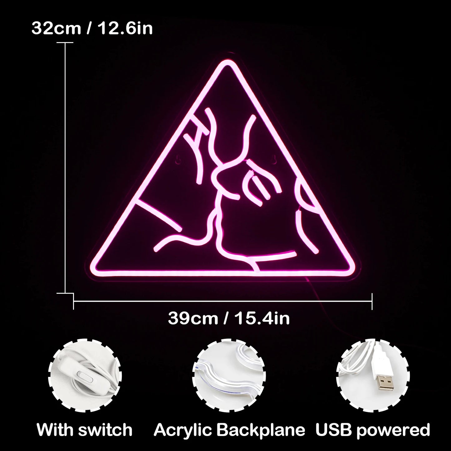 Kiss 5V USB LED Neon Schild - Preisgünstig