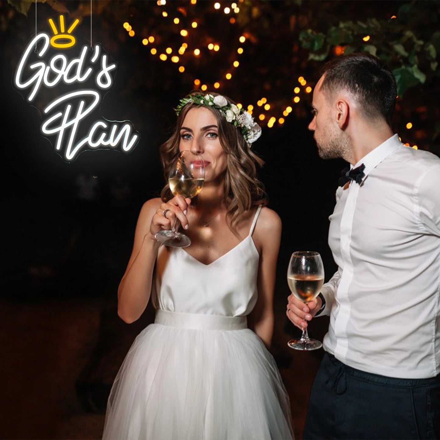 God's Plan Buchstaben 5V USB LED Neon Schild - Preisgünstig