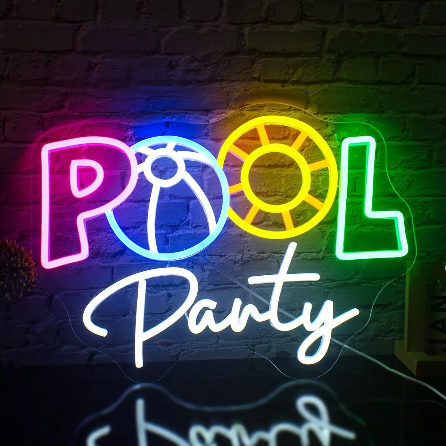 Poolparty 5V USB LED Neon Leuchtschild - Preisgünstig