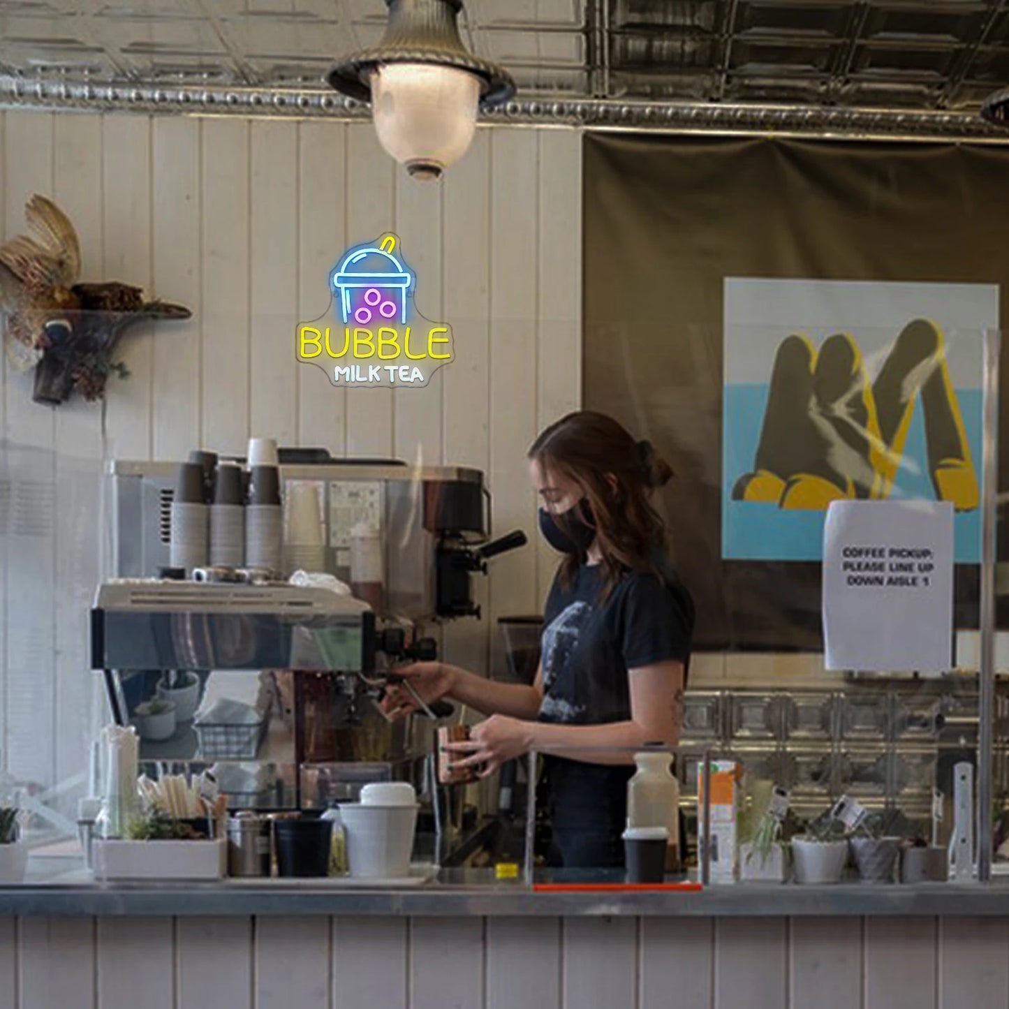 Bubble Milk Tea 5V USB LED Leuchtschild - Preisgünstig