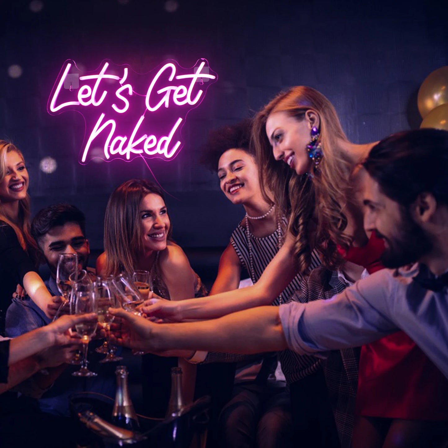 Let's Get Naked 5V USB LED Leuchtschild - Preiswert