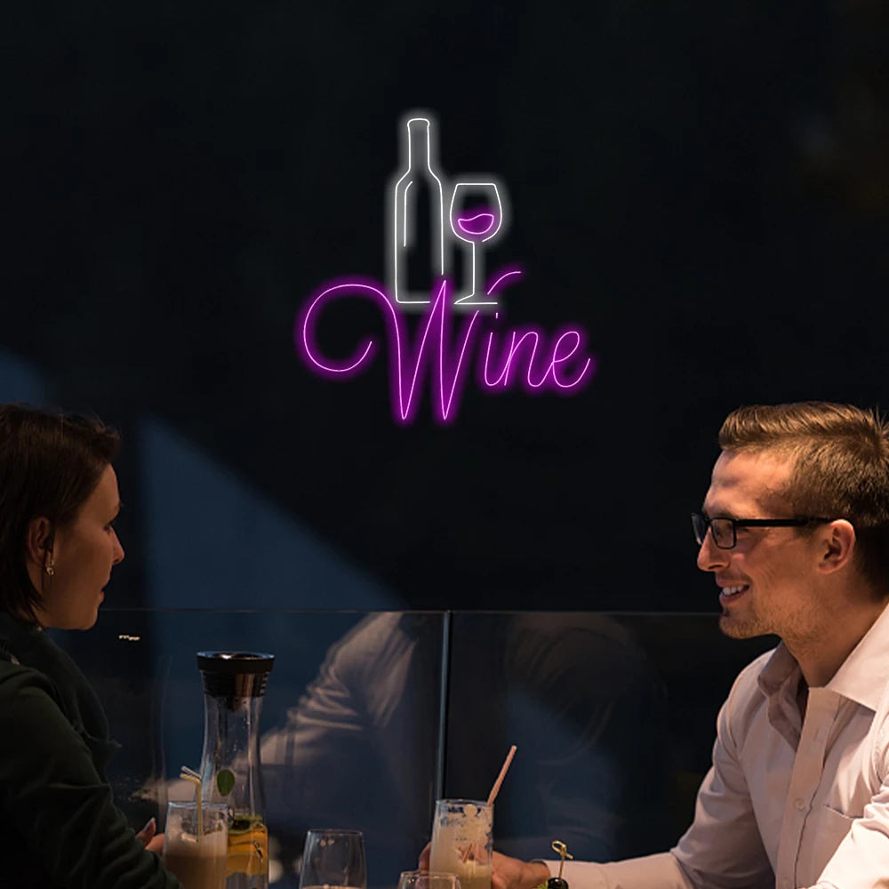 Rotwein 5V USB LED Leuchtschild - Preisgünstig