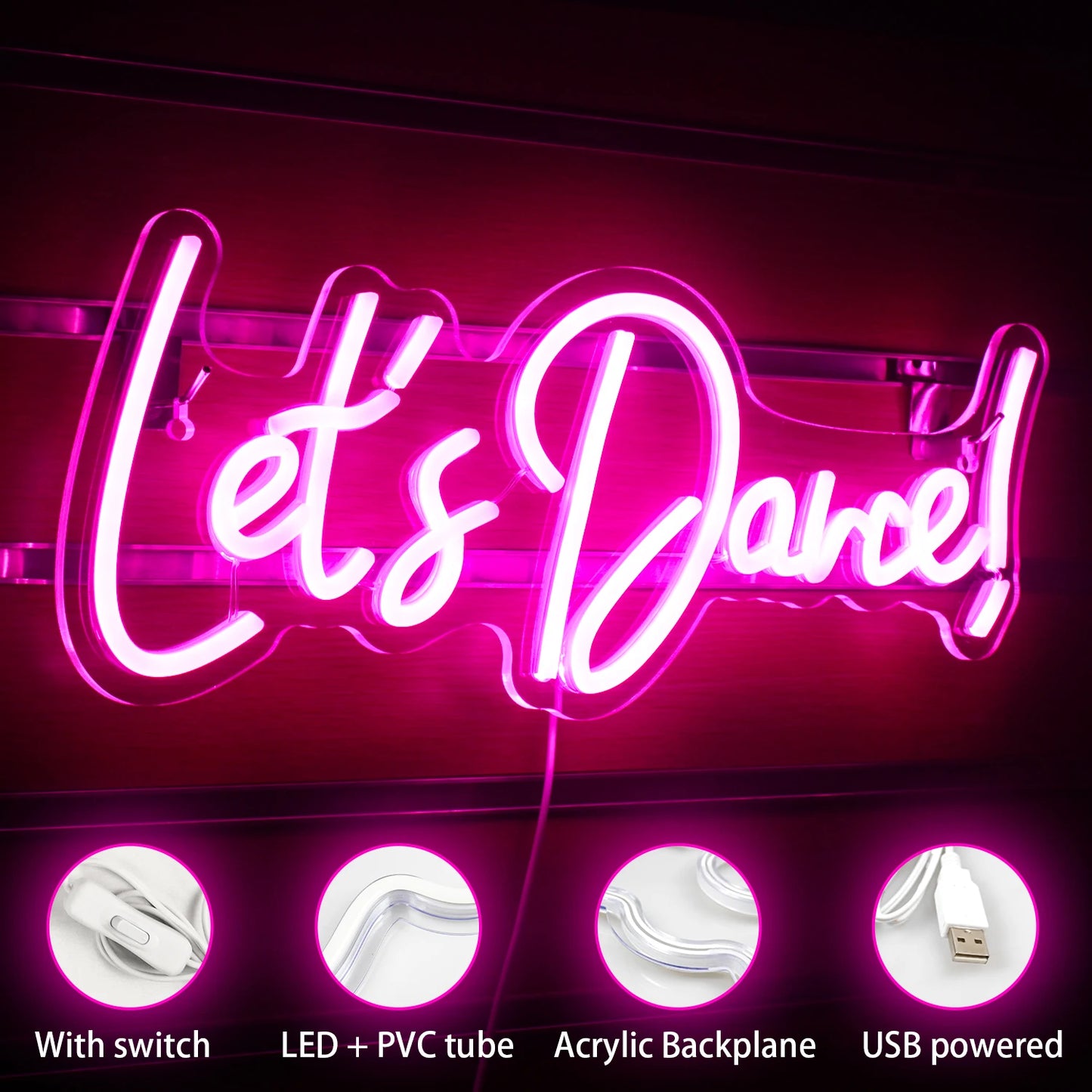 Let's Dance 5V USB LED Neonschild - Preisgünstig
