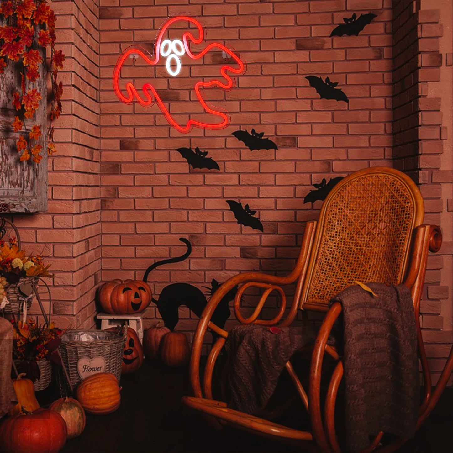 Halloween 5V USB LED Leuchtschild - Preisgünstig