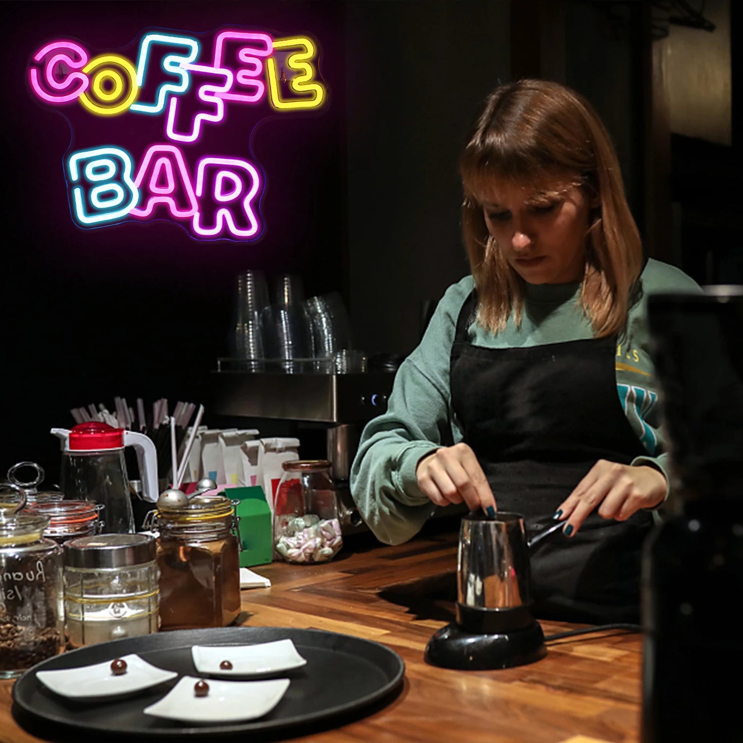 Coffee Bar 5V USB LED Leuchtschild - Preisgünstig