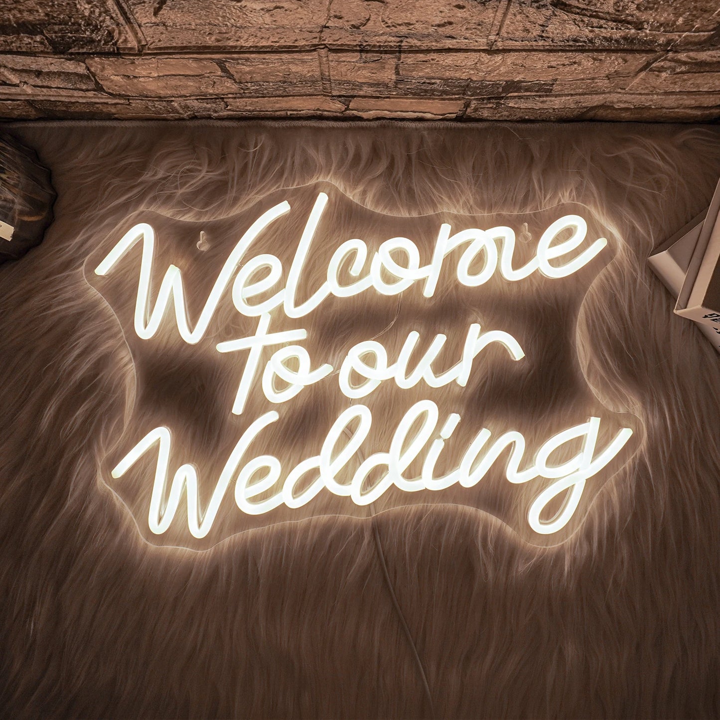 Willkommen zu unserer Hochzeit 5V USB LED Leuchtschild - Preiswert