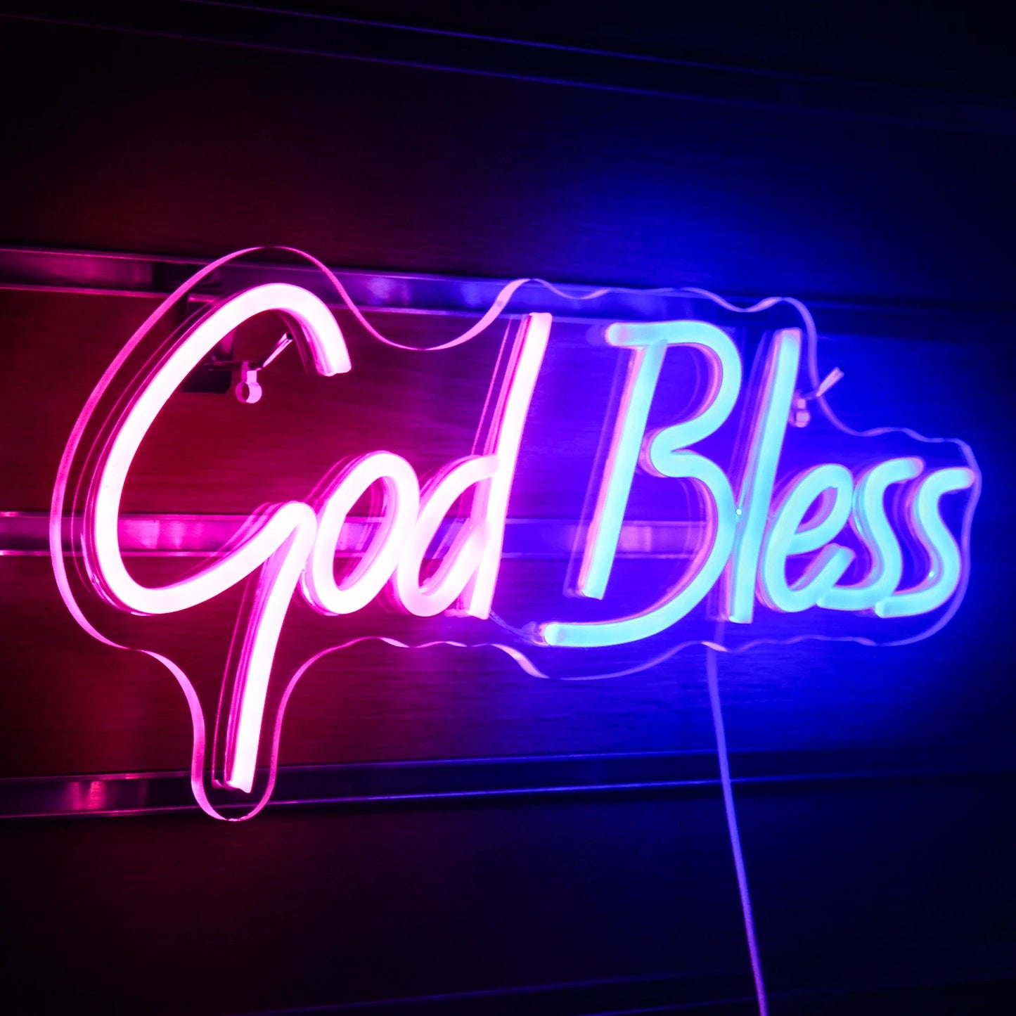 God Bless 5V USB LED Leuchtschild - Preisgünstig