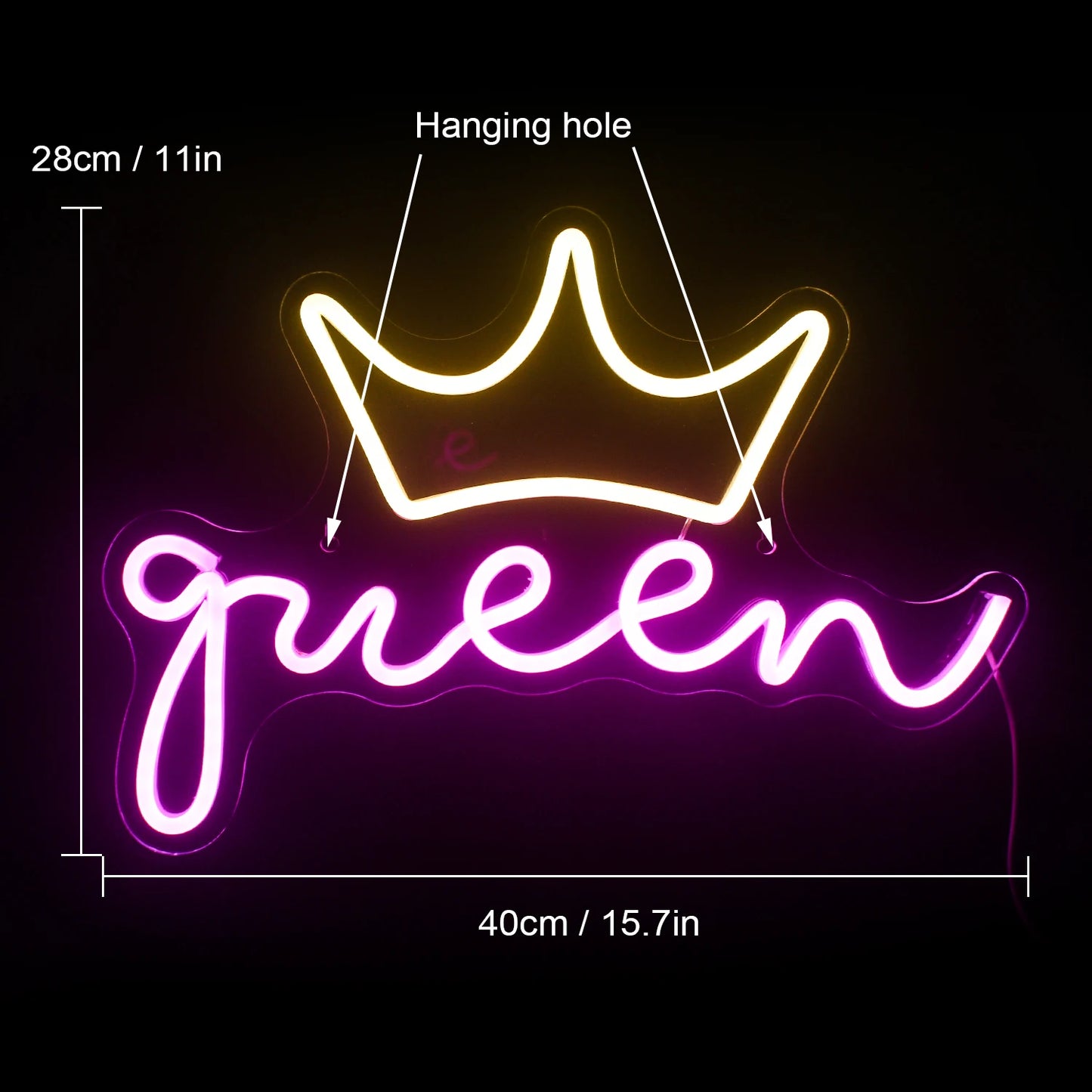 Queen 5V USB LED Leuchtschild - Preisgünstig