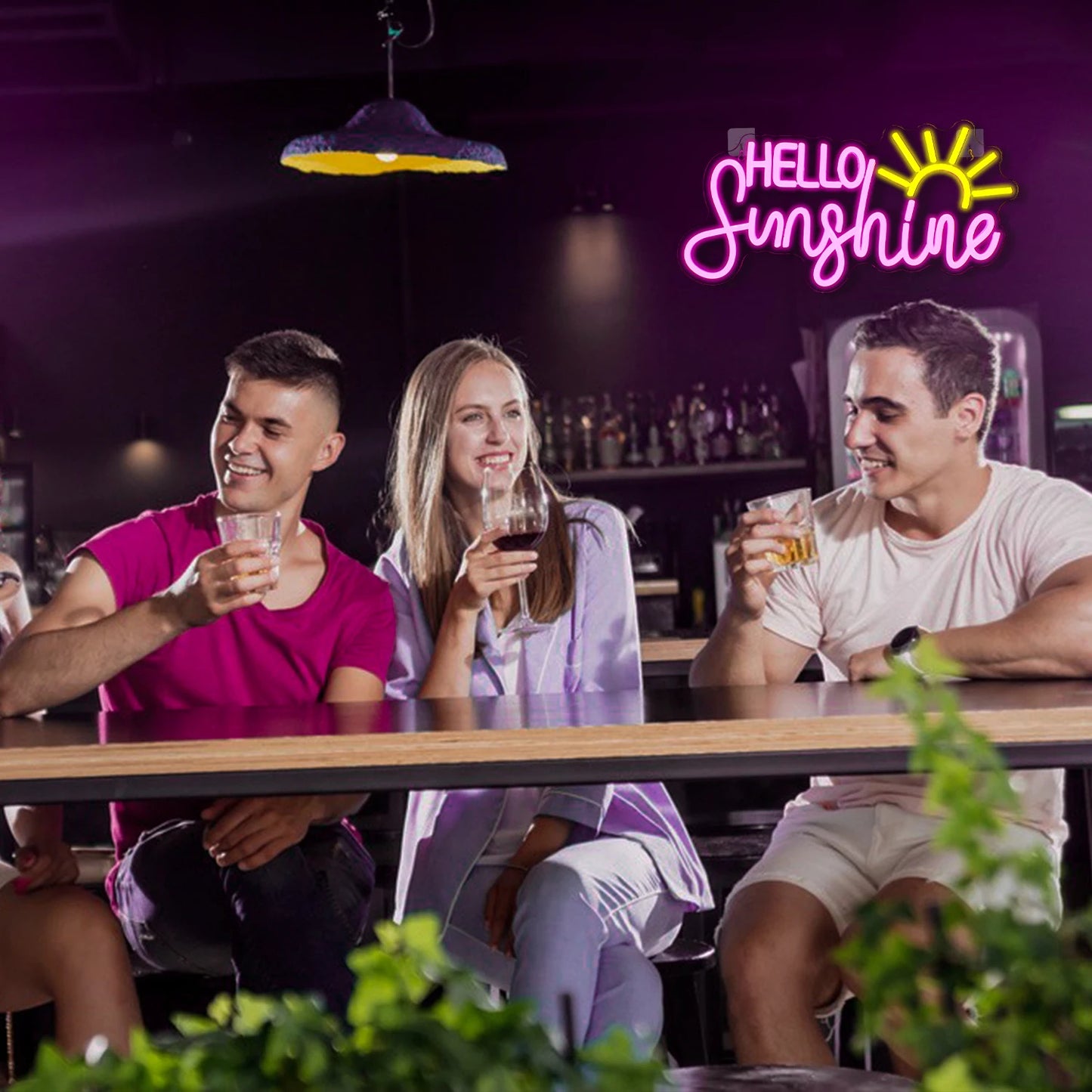 Hallo Sunshine 5V USB LED Leuchtschild - Preiswert