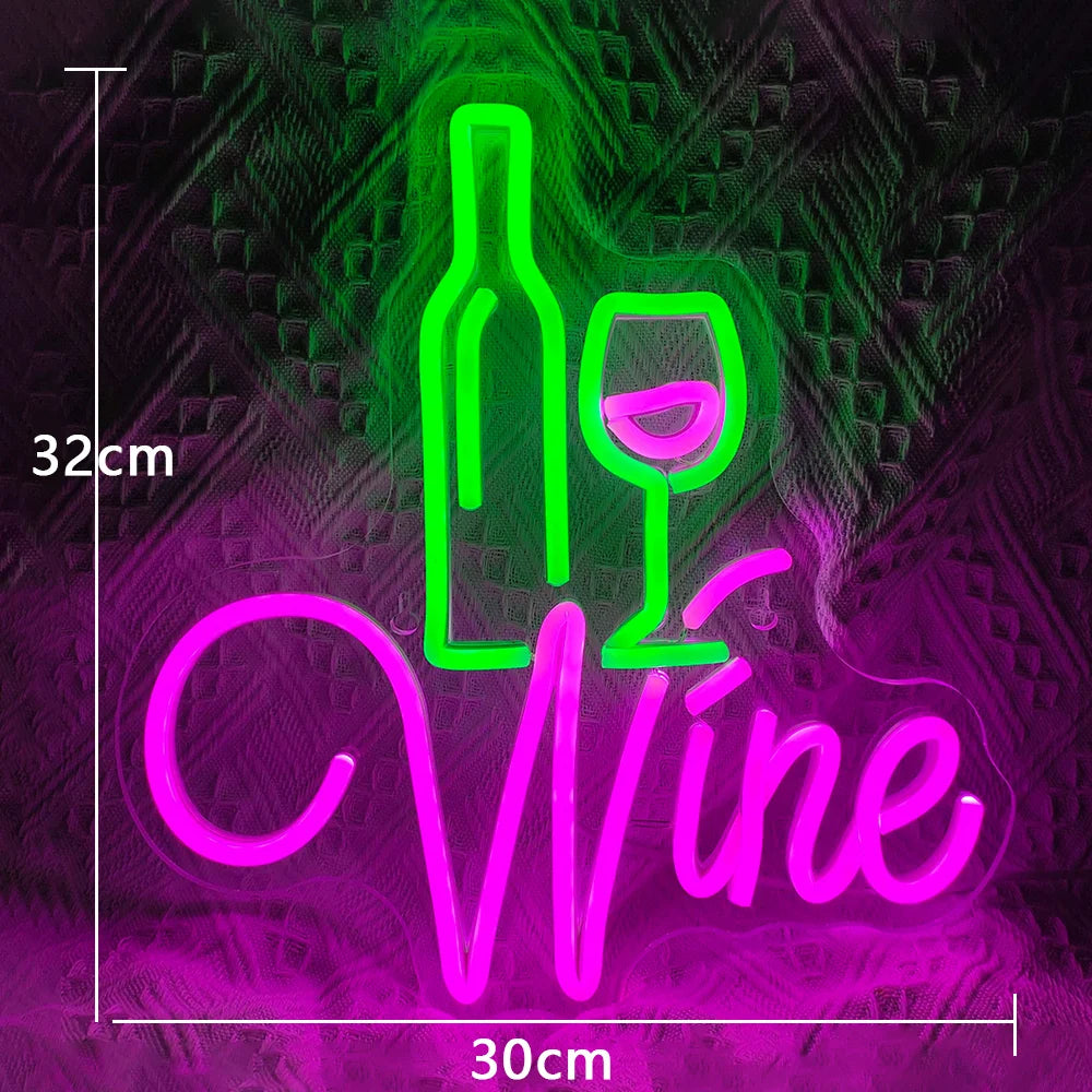 Rotwein 5V USB LED Leuchtschild - Preisgünstig