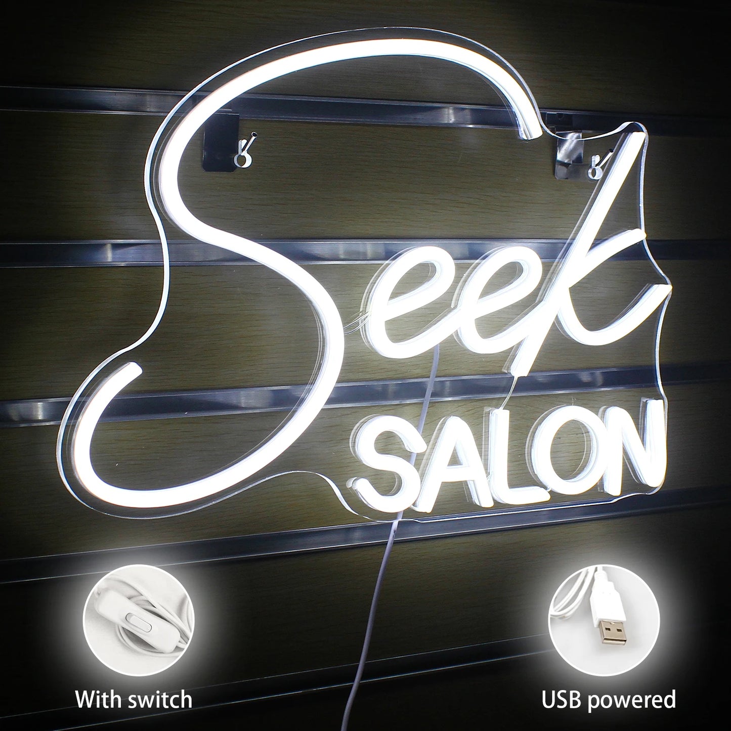 Theartneon Seek SALON 5V Mini USB LED Leuchtschild - Preiswert