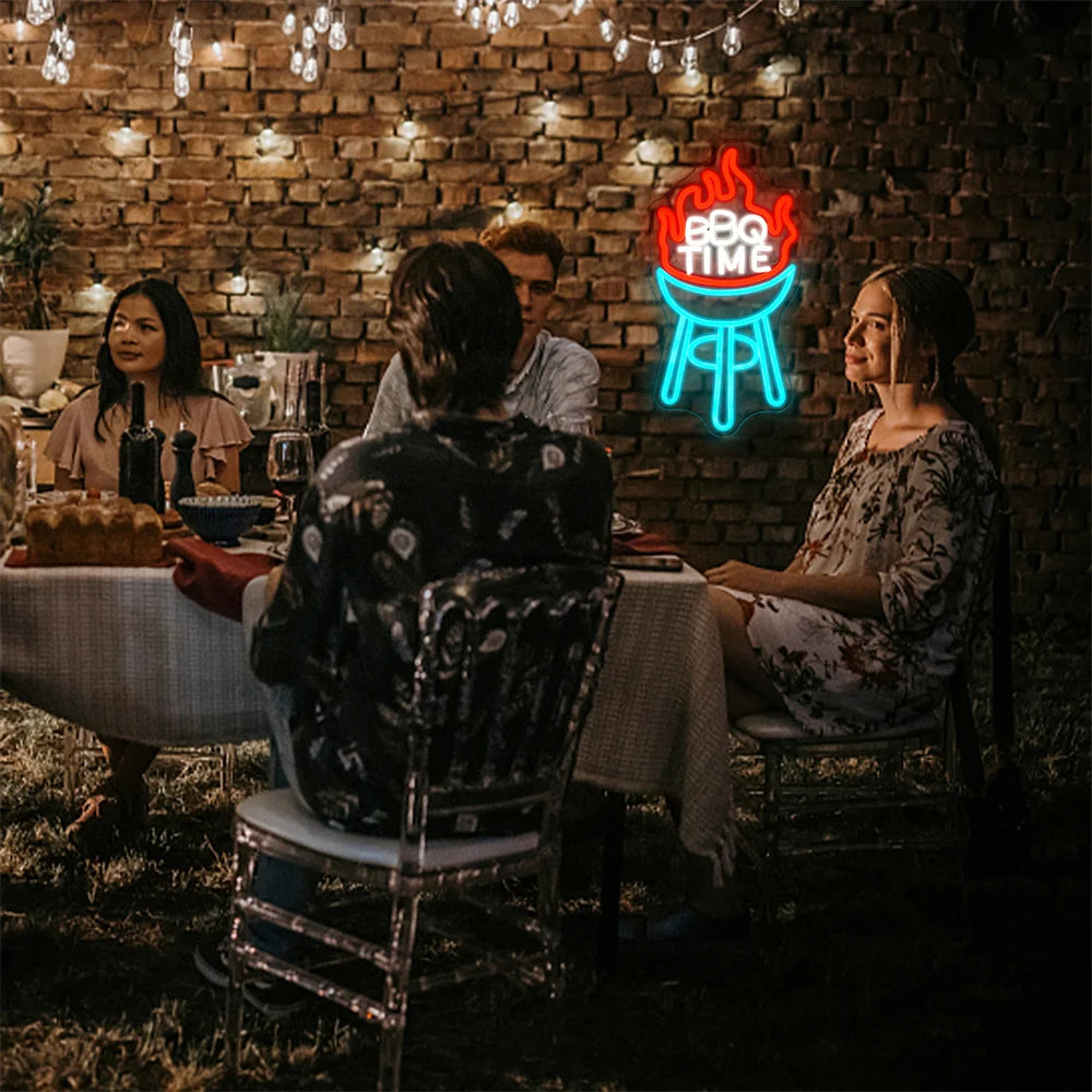 BBQ Zeit 5V USB LED Neon Schild - Preisgünstig