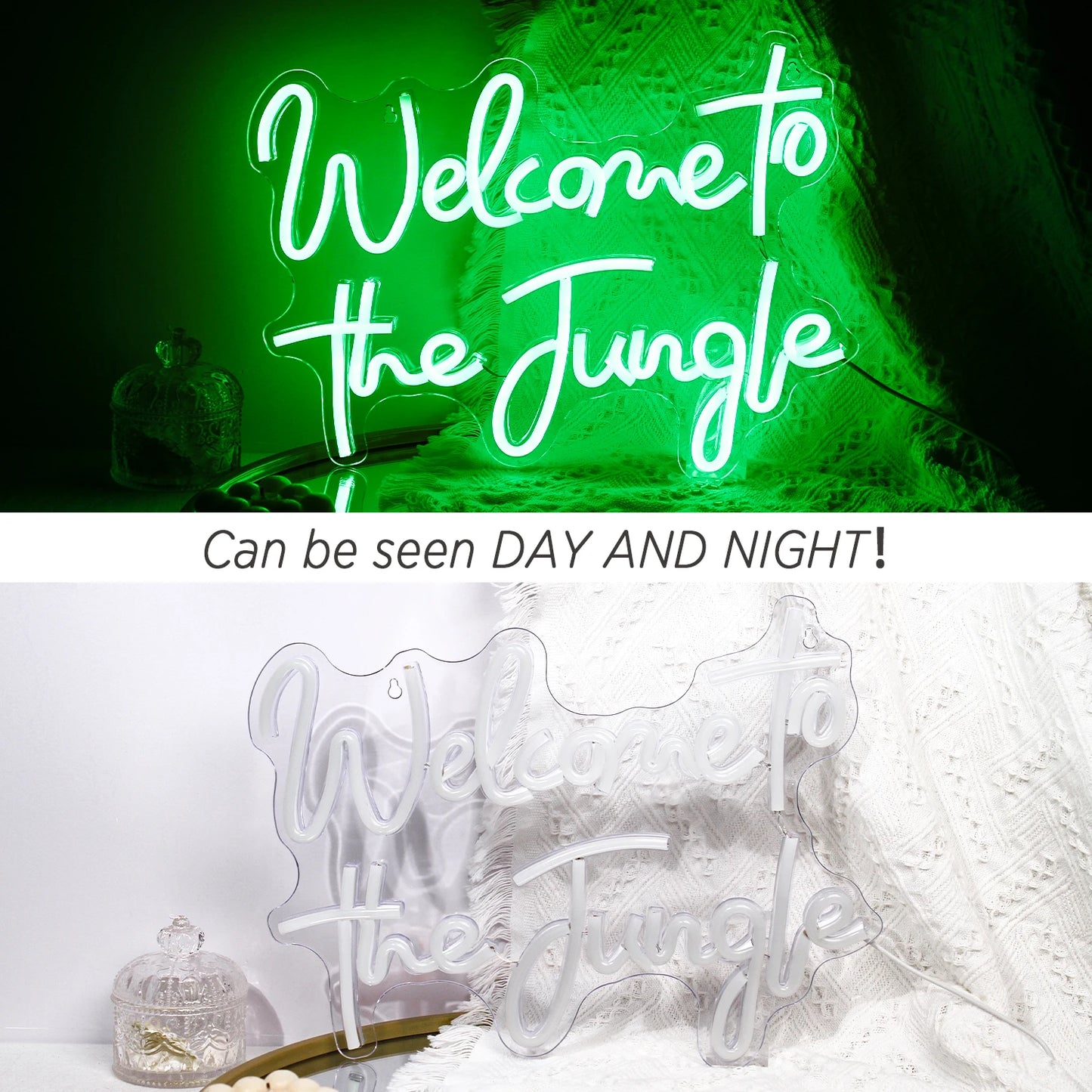 Willkommen im Dschungel 5V USB LED Neon Schild - Preiswert