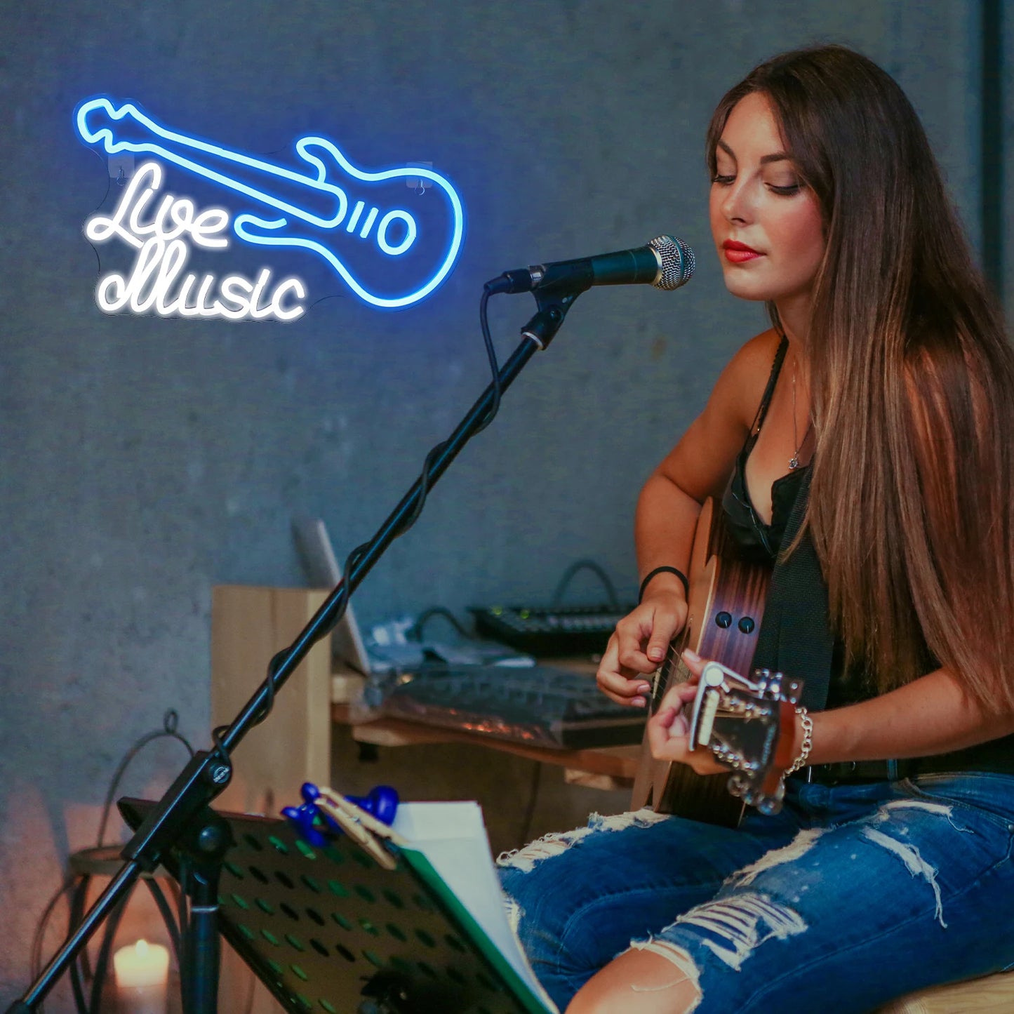 Gitarre 5V USB LED Neon Schild - Preisgünstig