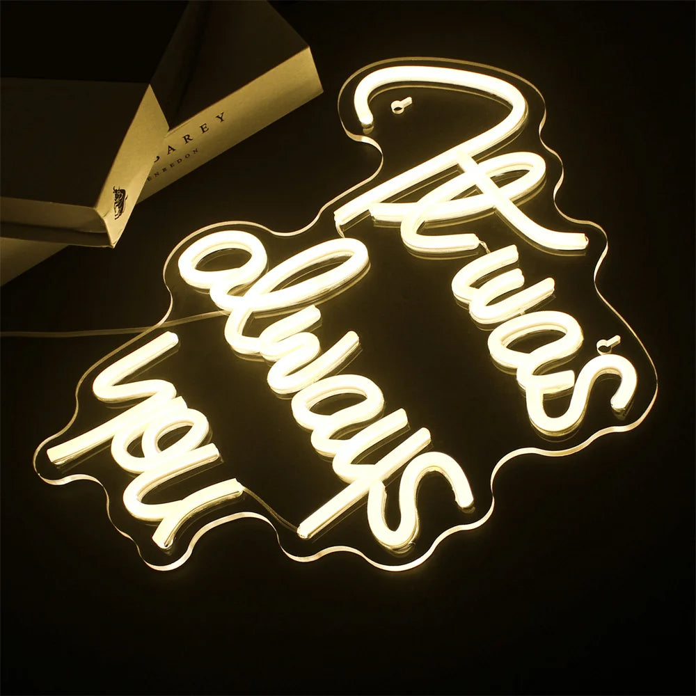 Immer Du 5V USB LED Leuchtschild - Preiswert