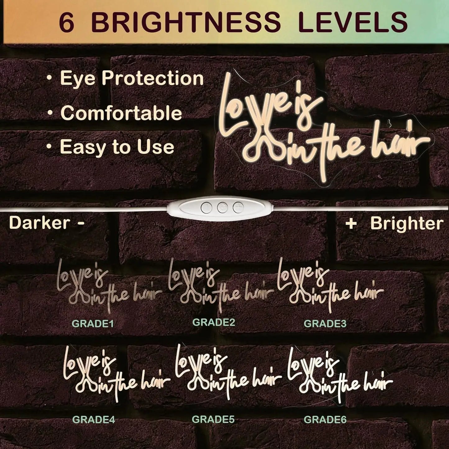 Love is in the Hair 5V USB LED Neon Schild - Preisgünstig