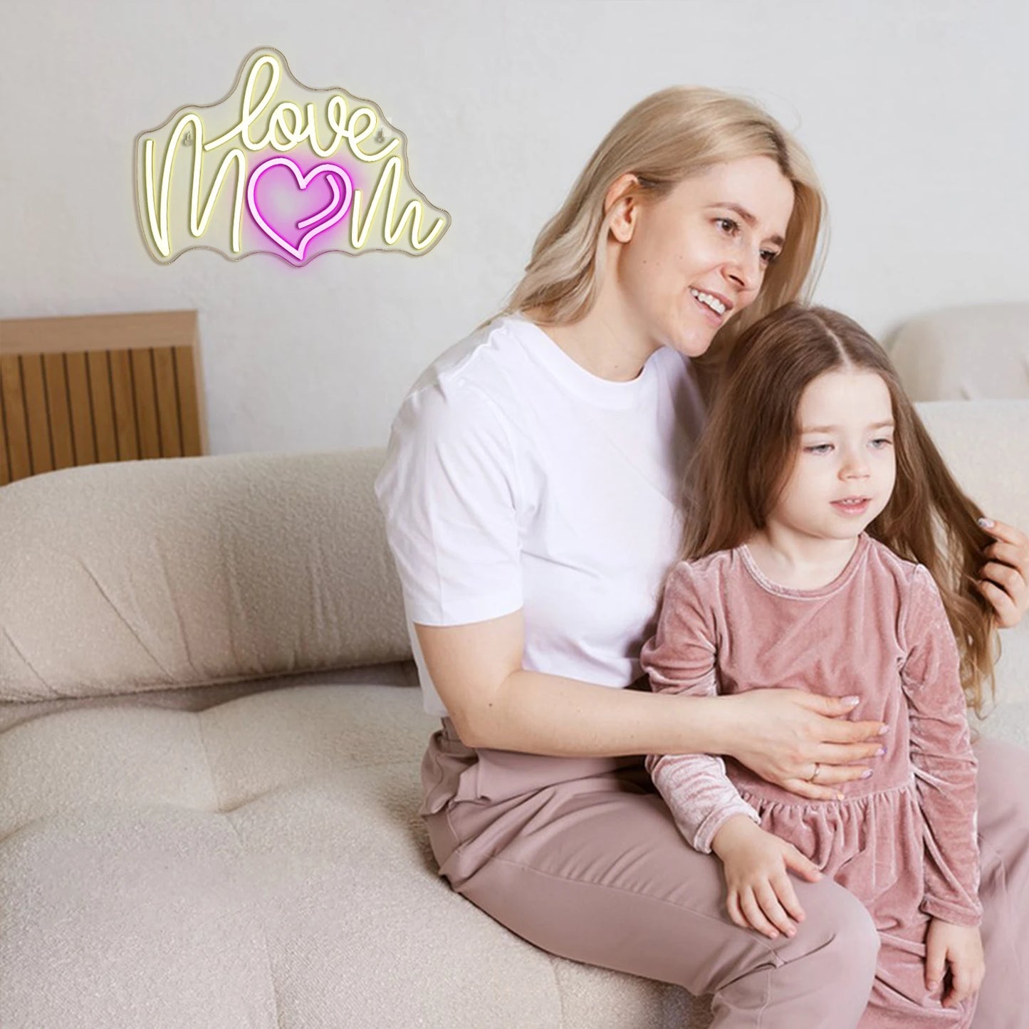 Love Mom 5V USB LED Leuchtschild - Preiswert
