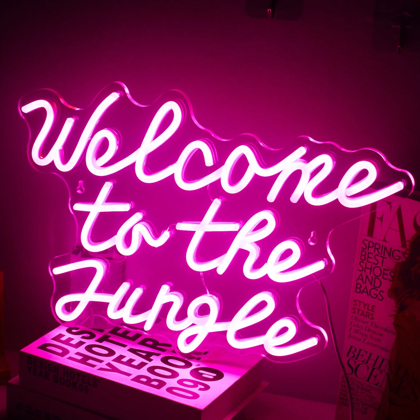 Willkommen im Dschungel 5V USB LED Neon Schild - Preiswert