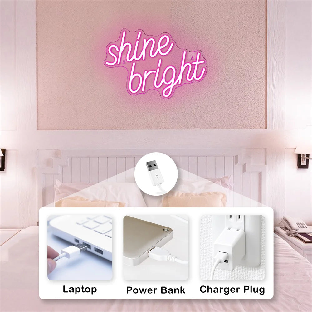 Shine Bright 5V USB LED Leuchtschild - Preisgünstig