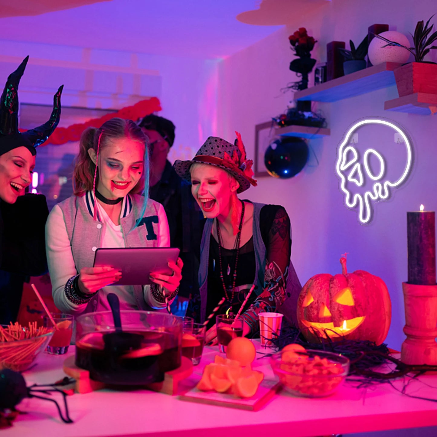 Halloween 5V USB LED Leuchtschild - Preiswert