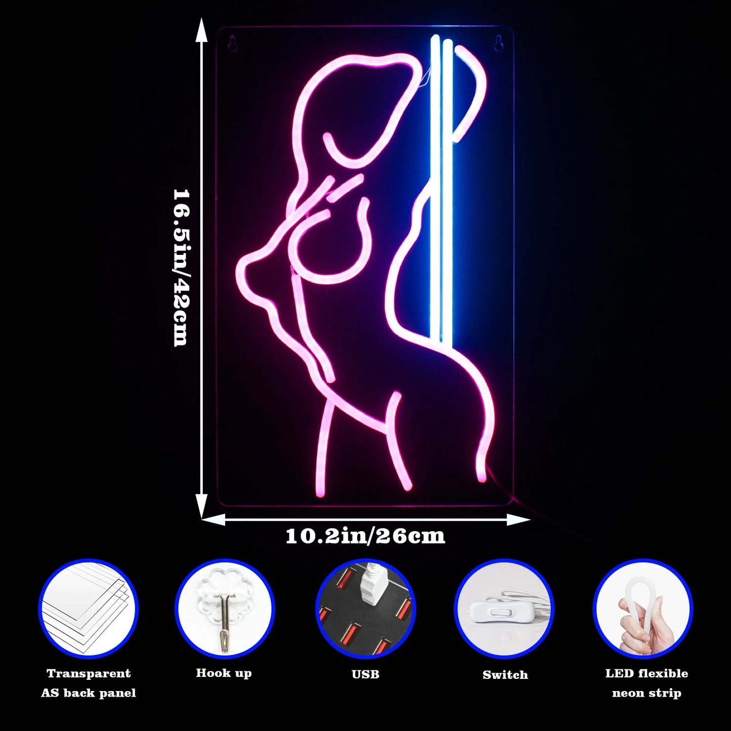 Sexy Girls 5V USB LED Neon Schild - Preiswert
