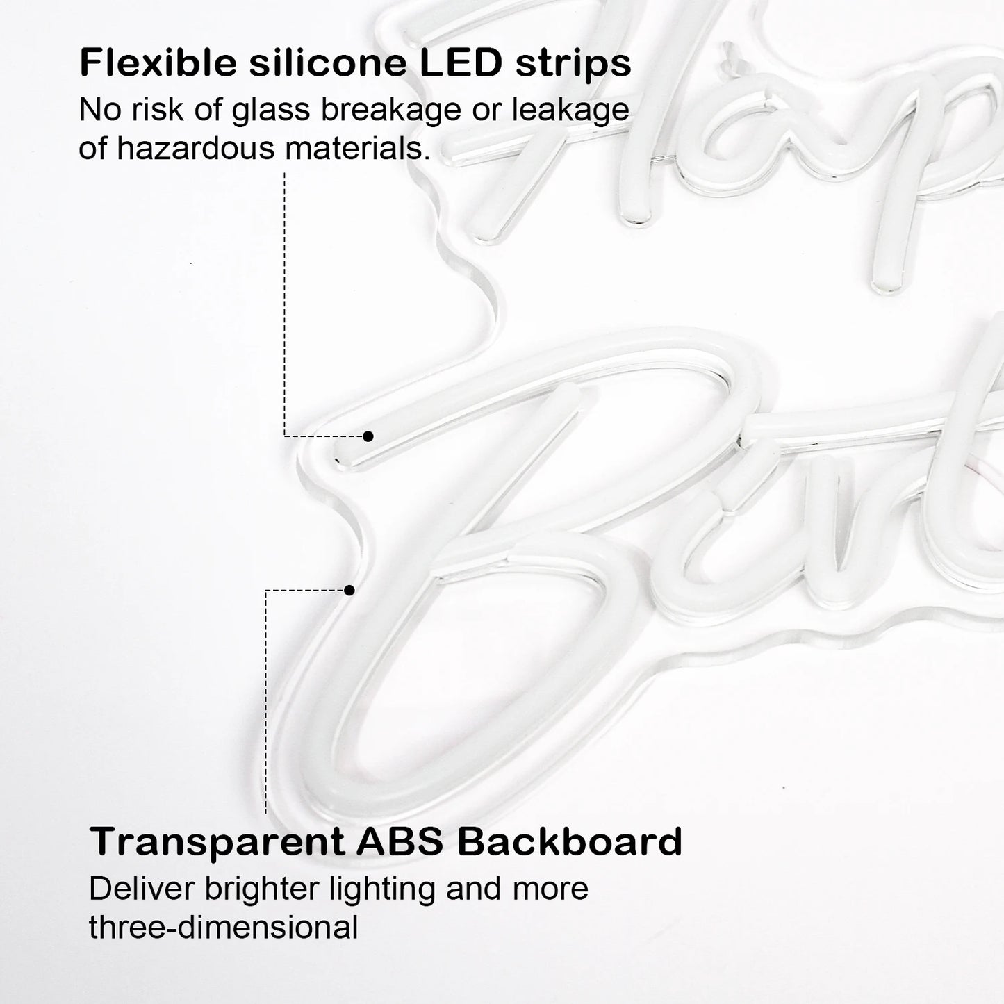 Happy Birthday 5V USB LED Leuchtschild - Preiswert