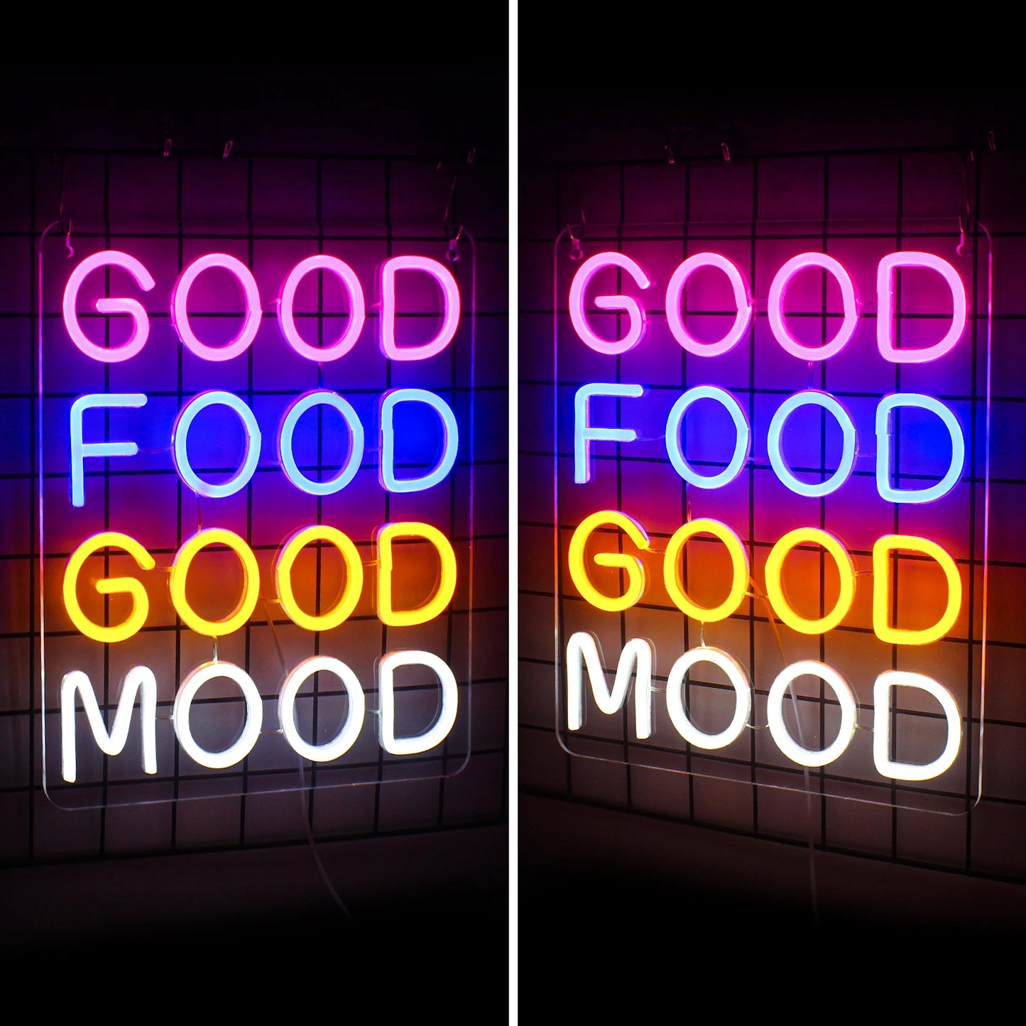 Good Food Good Mood 5V USB LED Leuchtschild - Preiswert